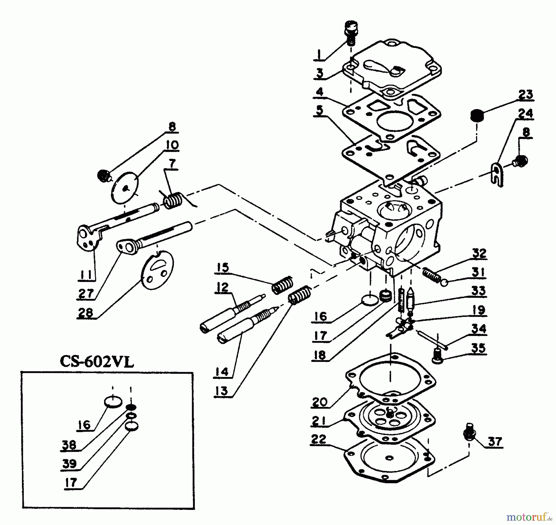 Echo Sägen, Kettensägen CS-602VL - Echo Chainsaw Carburetor -- CS-702VL and CS-602VL