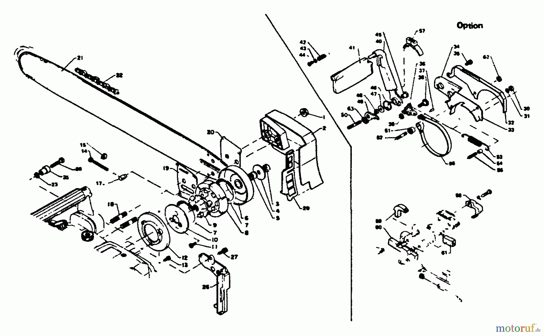 Echo Sägen, Kettensägen CS-750EVL - Echo Chainsaw Clutch, Cutting Attch, Chain Brake