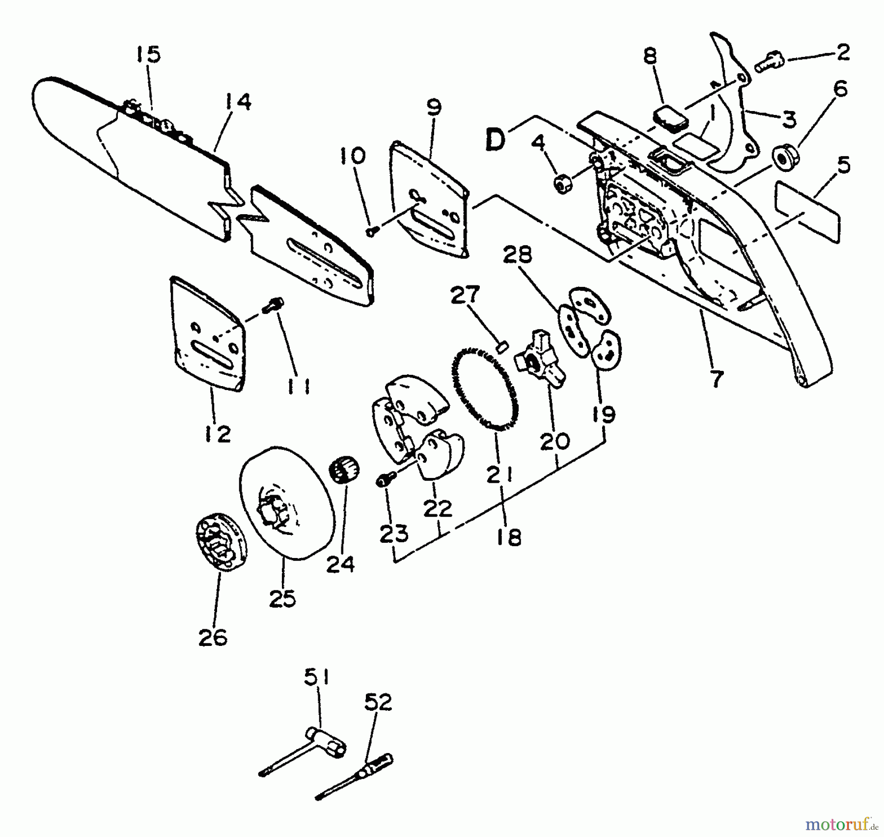 Echo Sägen, Kettensägen CS-8000 - Echo Chainsaw Clutch, Cutting Attch, Tools