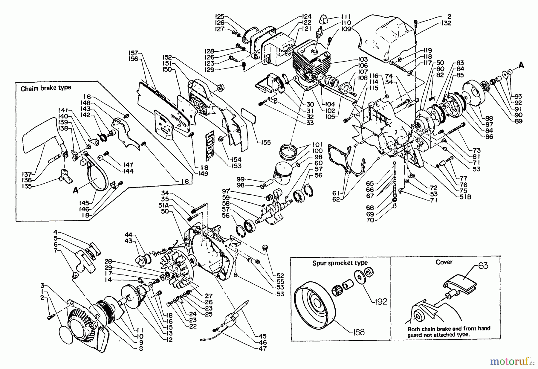 Echo Sägen, Kettensägen CS-900EVL - Echo Chainsaw, S/N: 00000 - 06800 Engine, Starter, Ignition, Clutch, Exhaust, Chain Brake