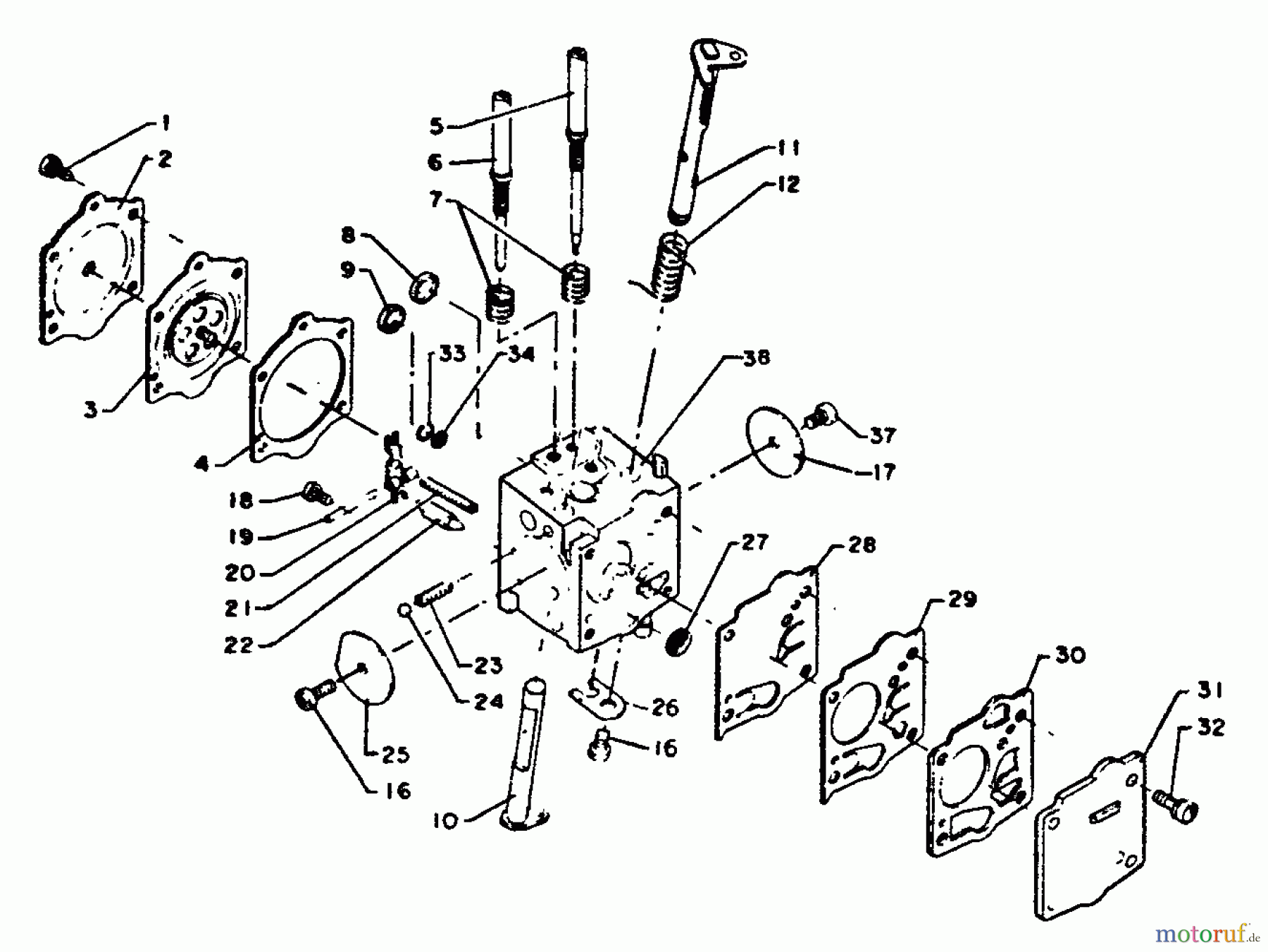 Echo Sägen, Kettensägen CS-900EVL - Echo Chainsaw, S/N: 06801 - 99999 Carburetor