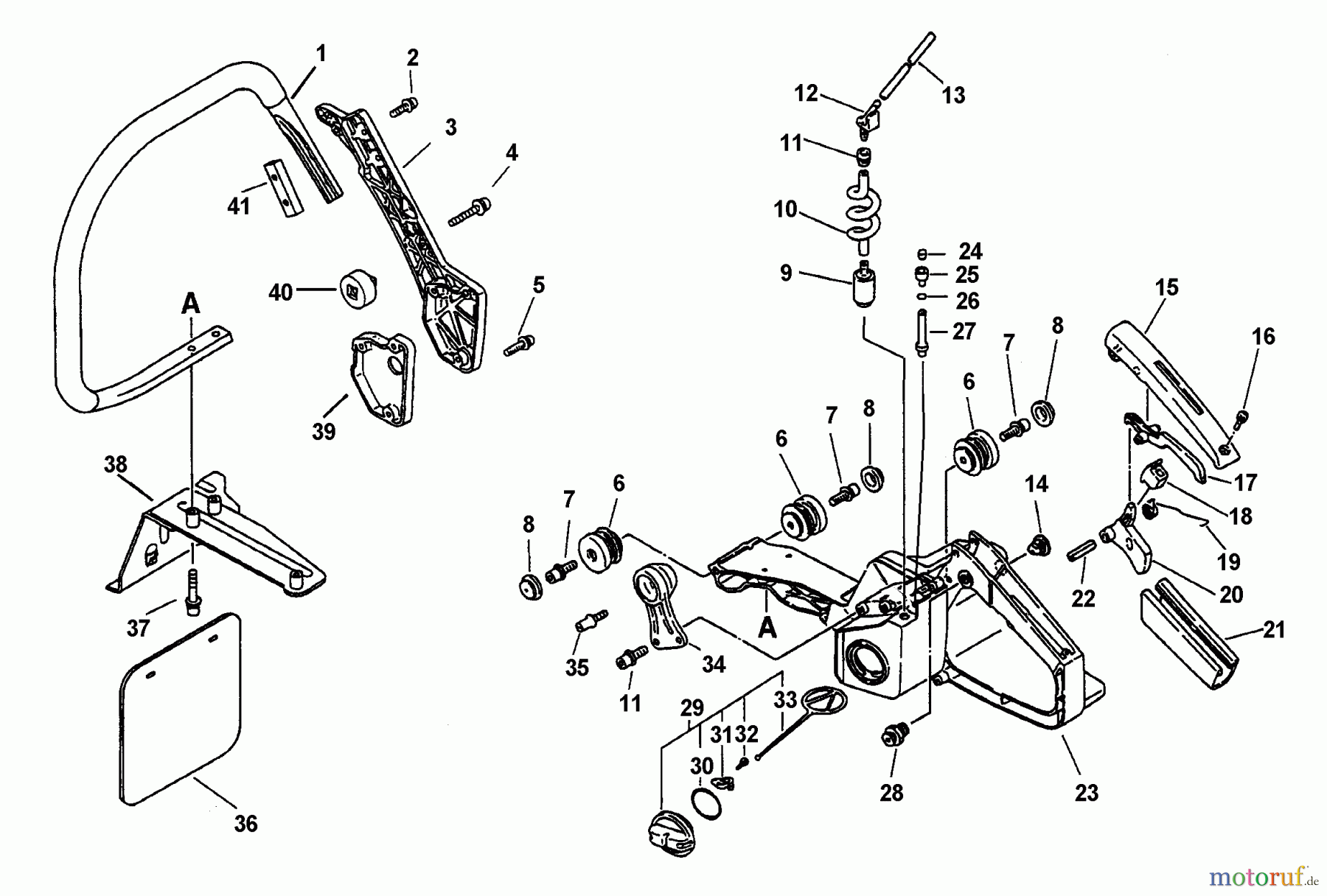 Echo Trennsägen CSG-6700 - Echo Cut-Off Saw (Type 1E) Handles, Throttle Control, Fuel System