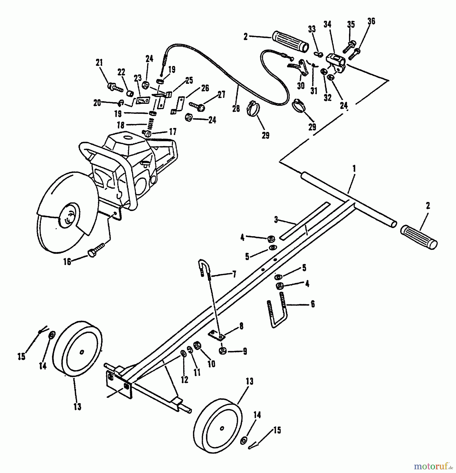 Echo Trennsägen CSG-6700 - Echo Cut-Off Saw, S/N: 001001 - 002600 Cart Kit