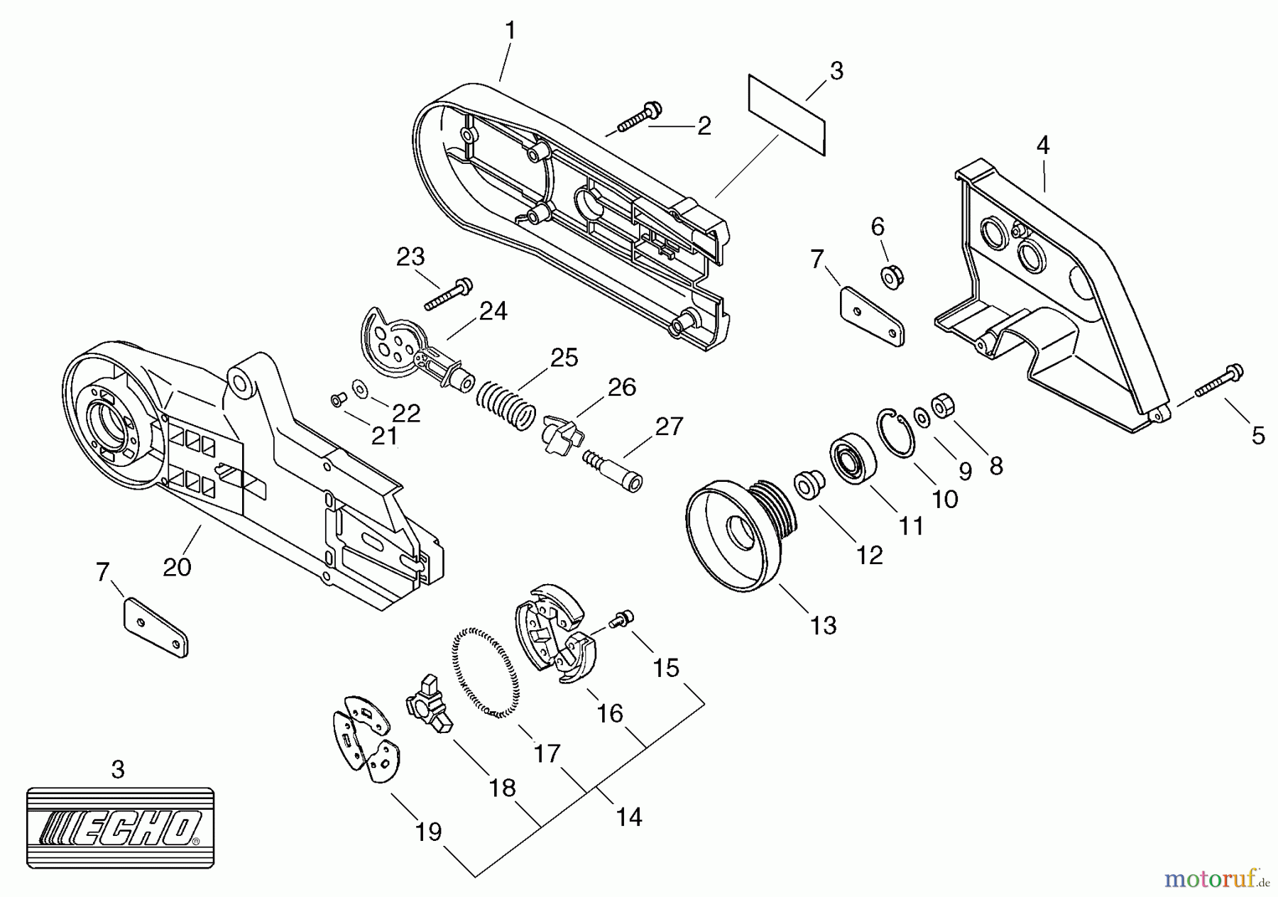 Echo Trennsägen CSG-680 - Echo Chainsaw, Arm Cover, Clutch