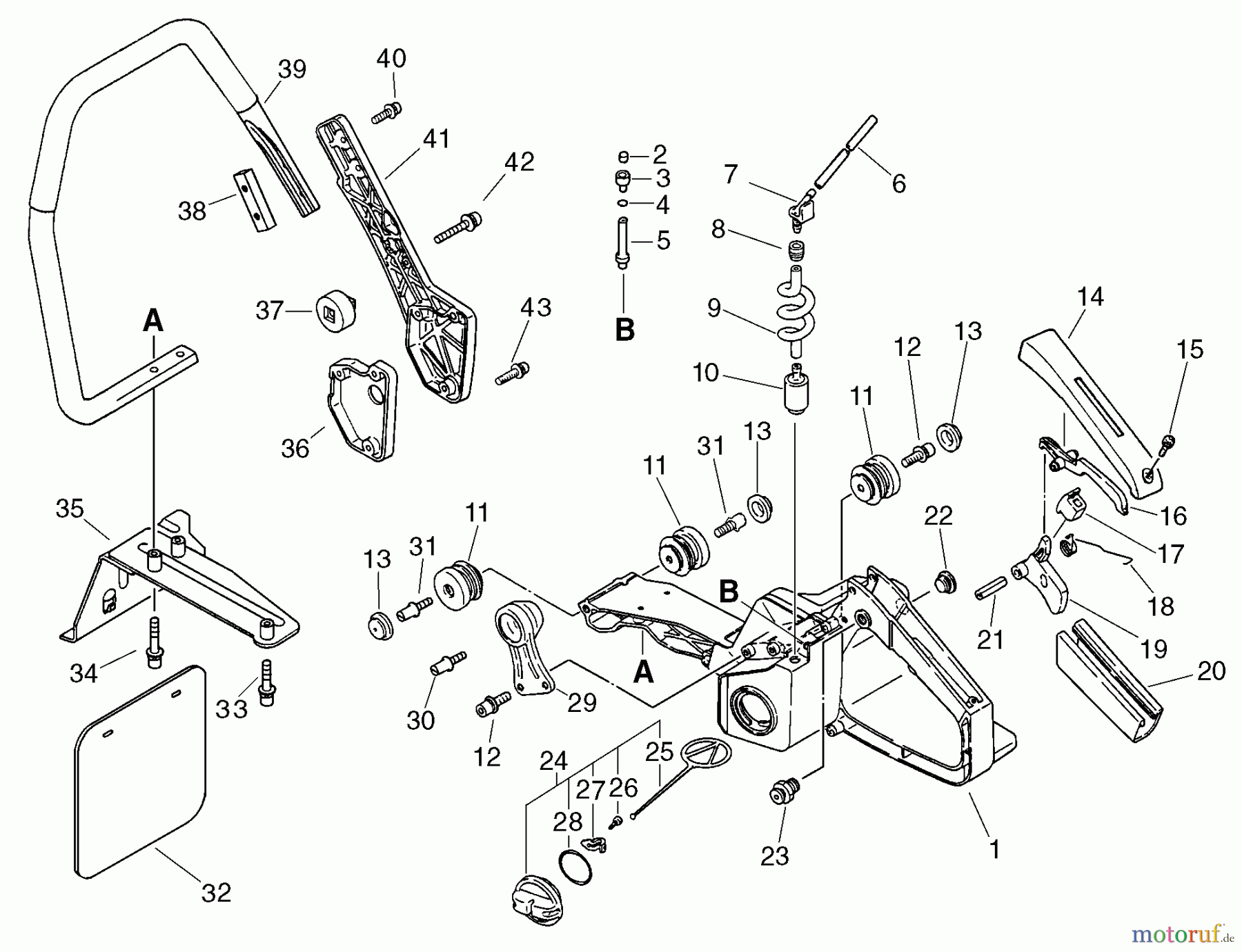 Echo Trennsägen CSG-680 - Echo Chainsaw, Handles, Fuel System
