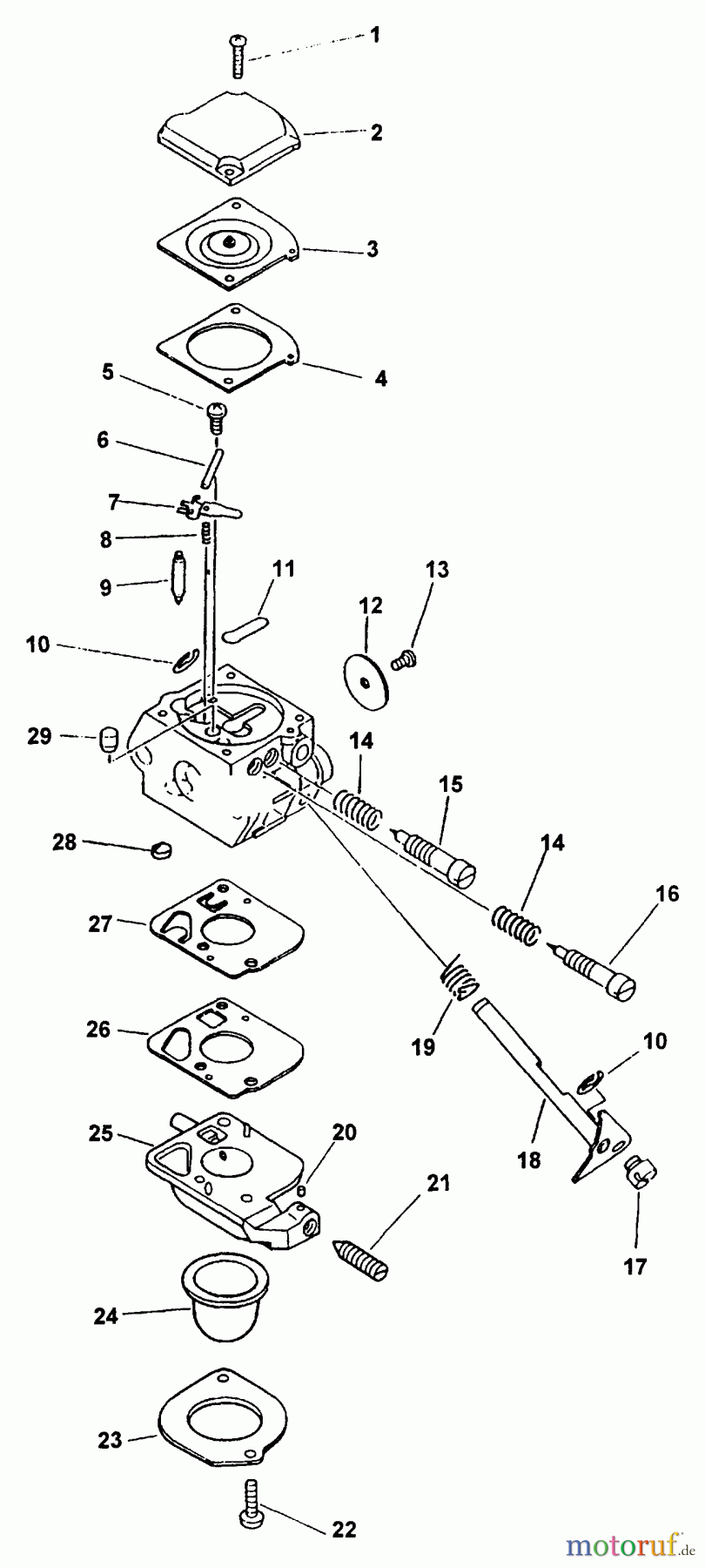 Echo Hochentaster PP-1400 - Echo Pole Saw / Pruner (Type 1) Carburetor S/N: 001001 - 007863