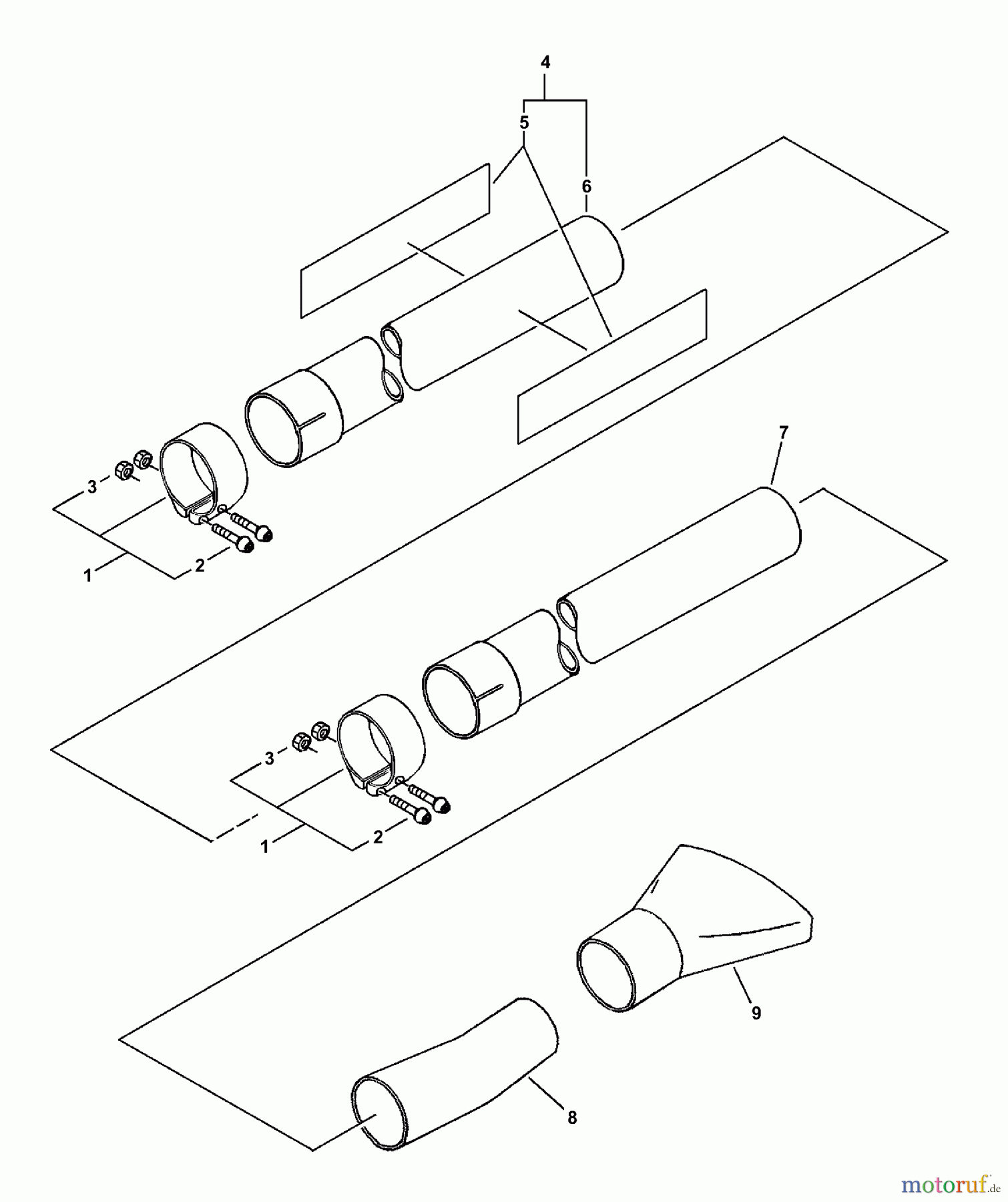 Echo Bläser / Sauger / Häcksler / Mulchgeräte PB-211 - Echo Hand Held Blower, S/N: 02001001 - 02999999 Blower Tubes