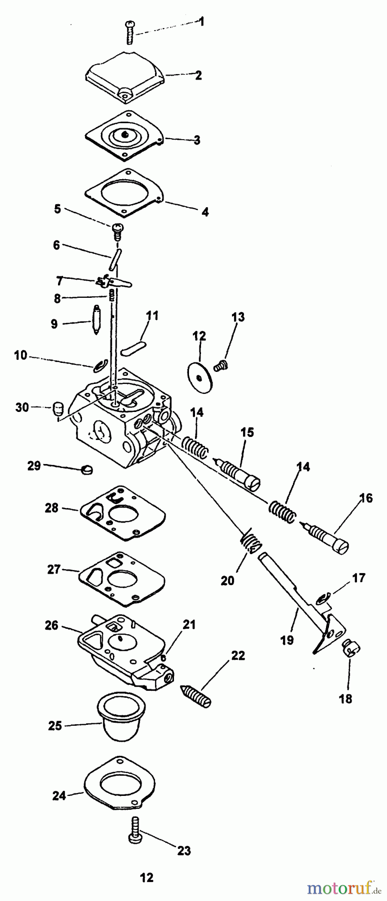  Echo Hochentaster PP-800 - Echo Pole Saw / Pruner (Type 1) Carburetor  S/N: 001001 - 055504