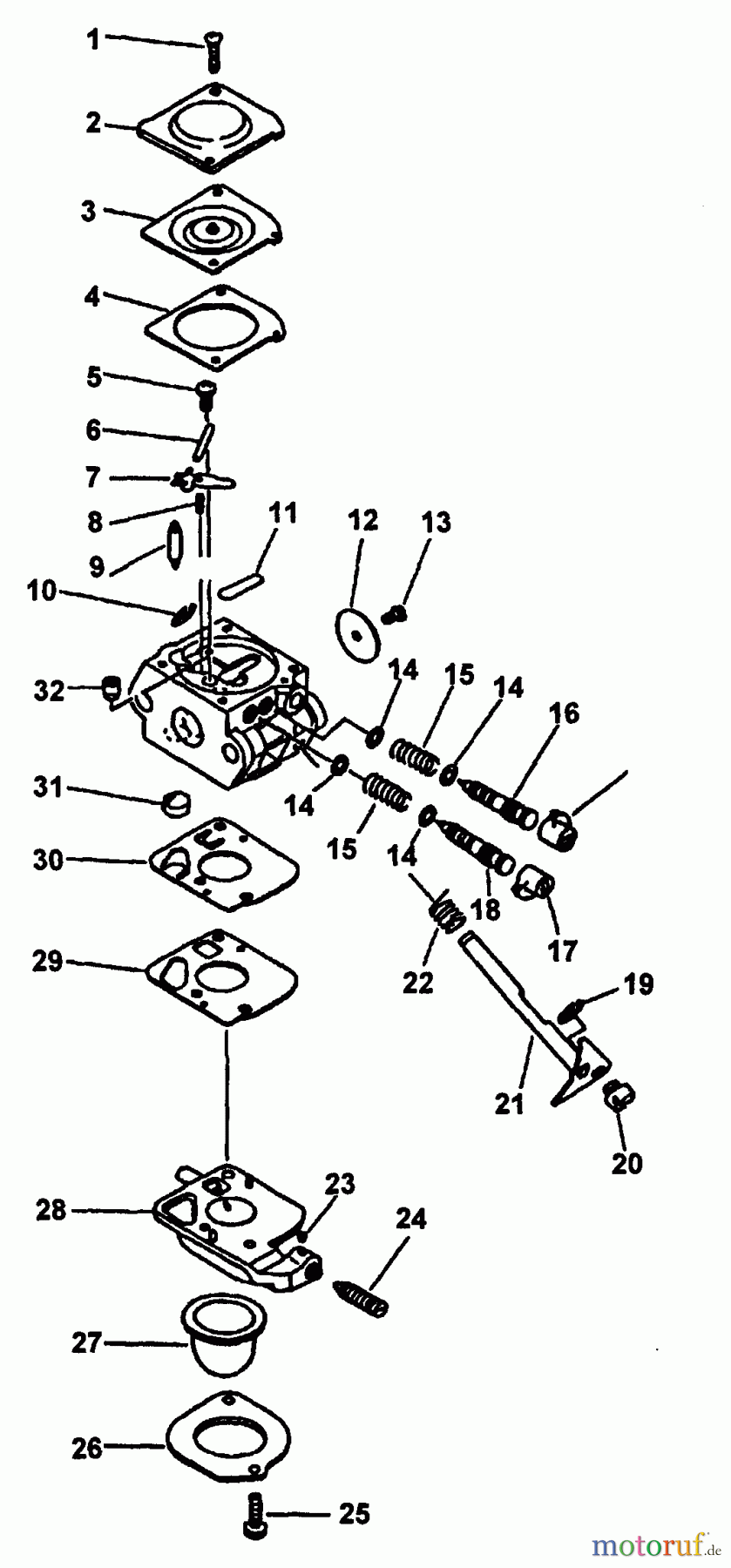  Echo Hochentaster PP-800 - Echo Pole Saw / Pruner (Type 1) Carburetor  S/N: 055505 - 501000