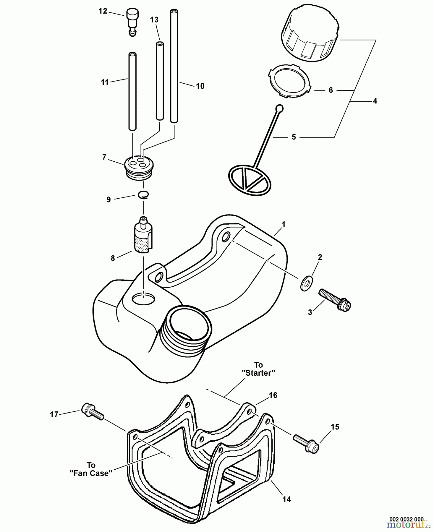 Echo Hochentaster PPF-210 - Echo Pole Saw / Pruner, S/N: E08112001001 - E08112999999 Fuel System
