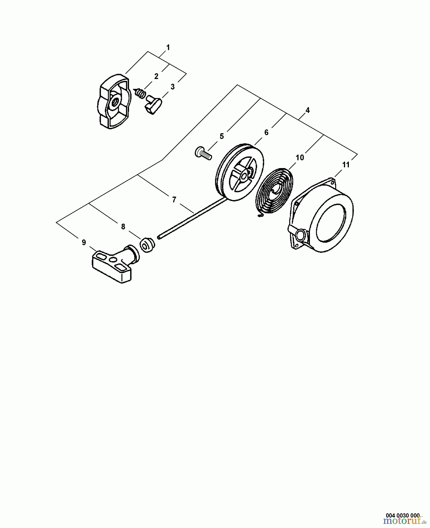  Echo Hochentaster PPF-210 - Echo Pole Saw / Pruner, S/N: E08112001001 - E08112999999 Starter -- Standard