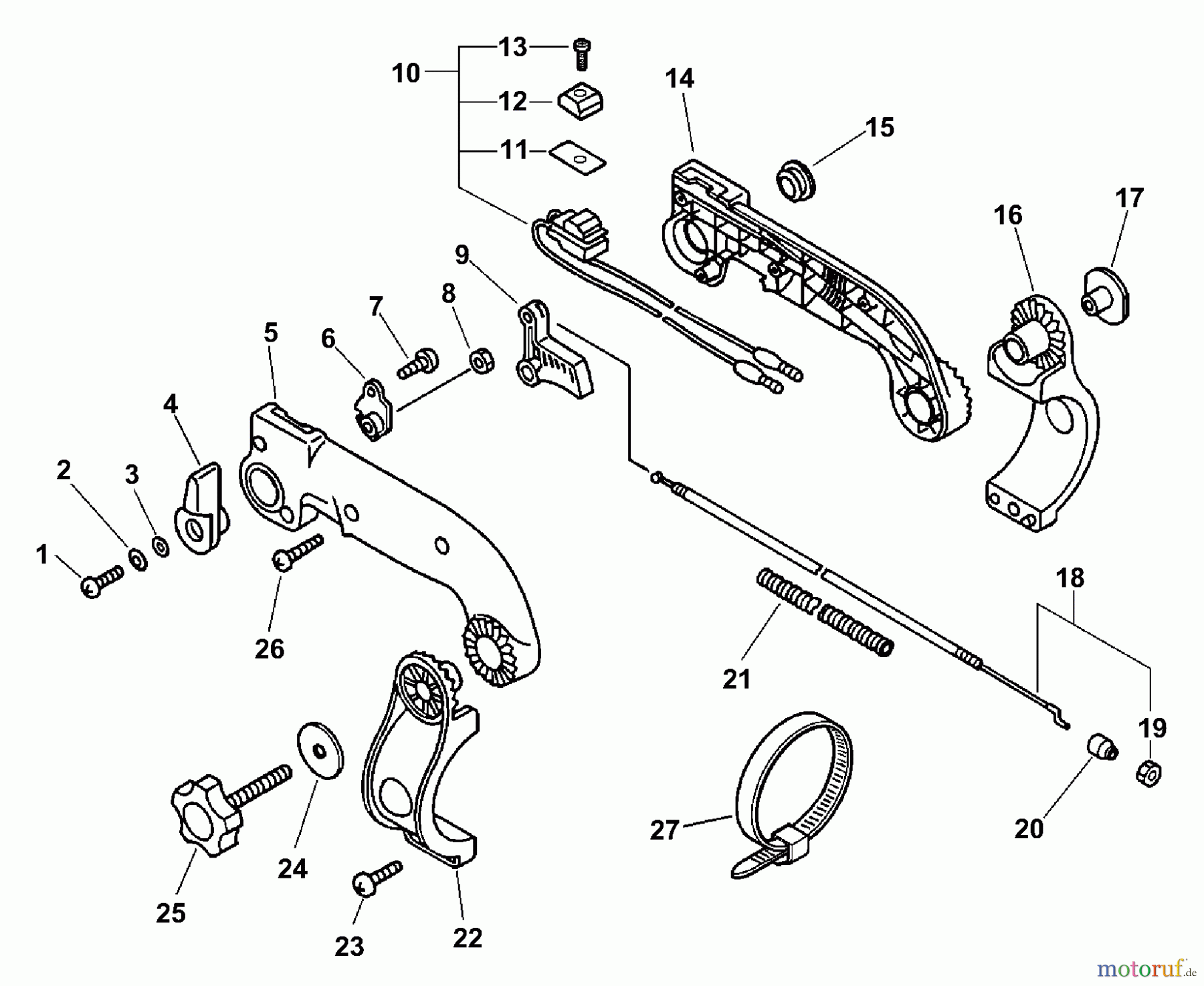 Echo Zubehör / Bläser / Sauger / Häcksler 99944100002 - Echo Tube Mount Throttle Kit Tube Mount Throttle Kit