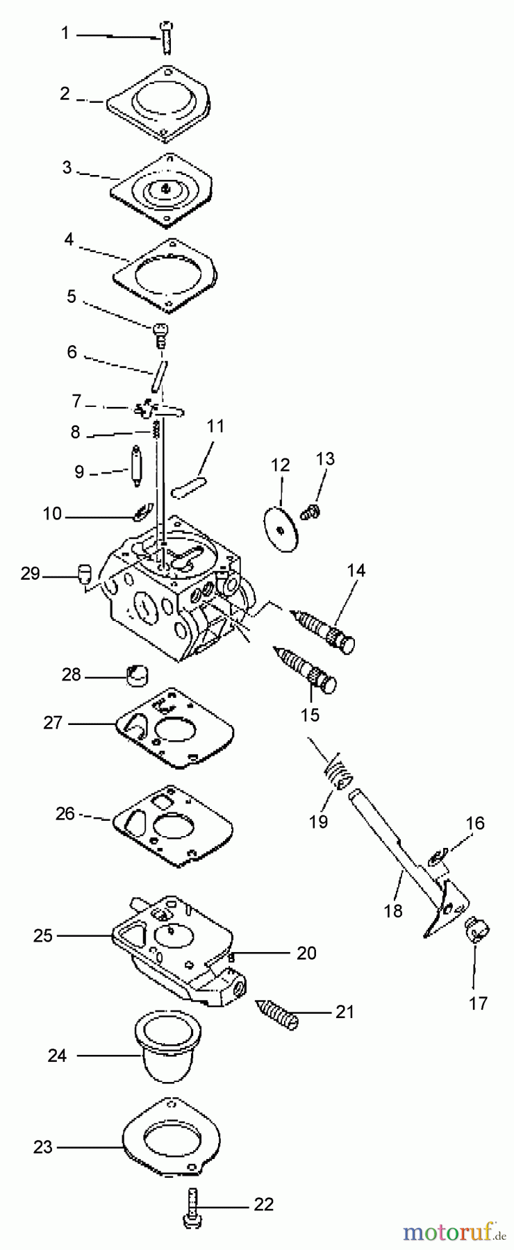 Echo Hochentaster PPF-2110 - Echo Pole Saw / Pruner, S/N: 501890 - 999999 (Type 1E) Carburetor