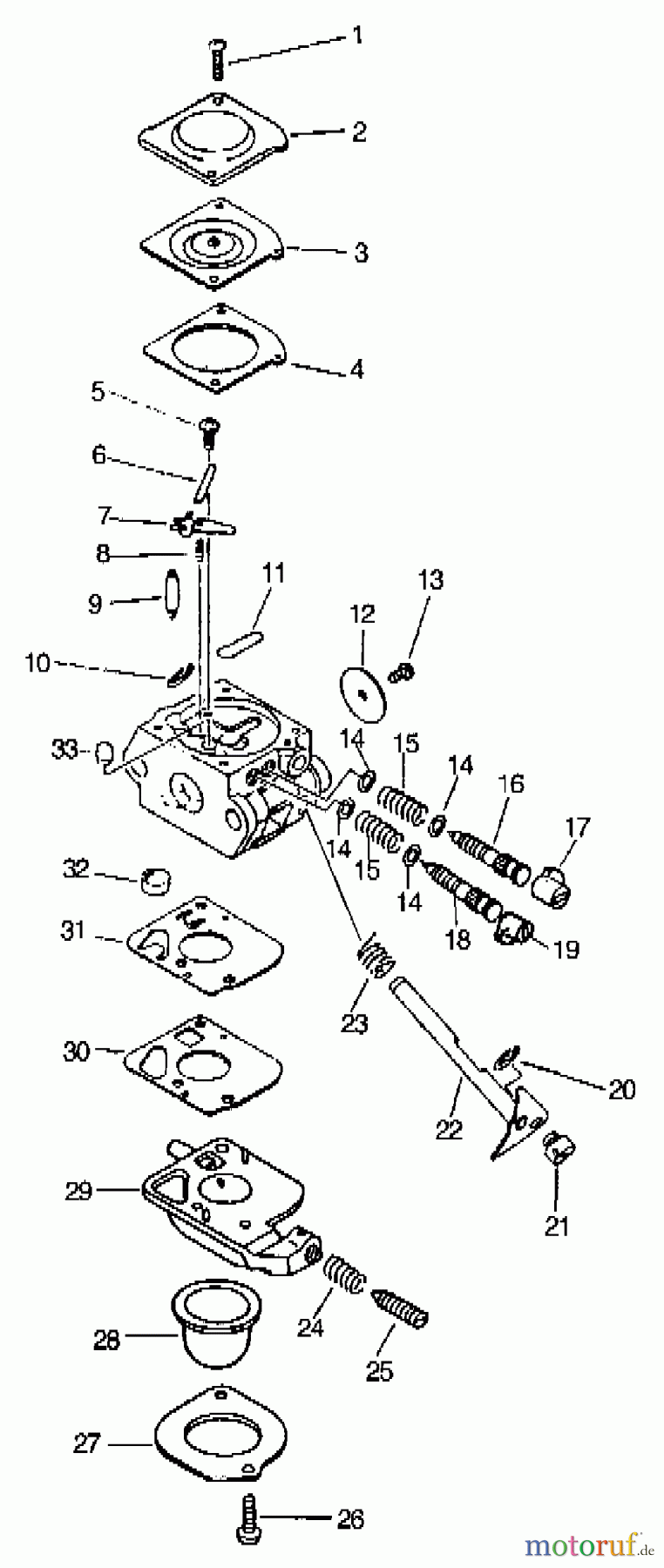 Echo Hochentaster PPSR-2122 - Echo Pole Saw / Pruner, S/N: 001001 - 504999 (Type 1E) Carburetor