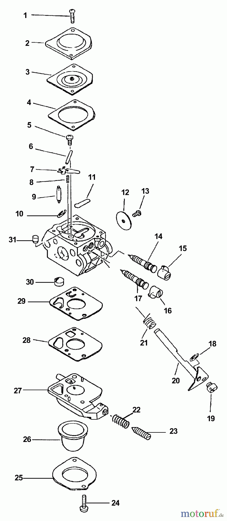  Echo Hochentaster PPSR-2122 - Echo Pole Saw / Pruner, S/N: 505000 - 999999 (Type 1E) Carburetor