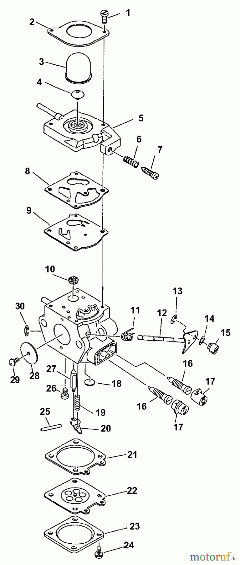 Echo Hochentaster PPSR-2433 - Echo Pole Saw / Pruner, S/N: 504000 - 999999 (Type 1E) Carburetor