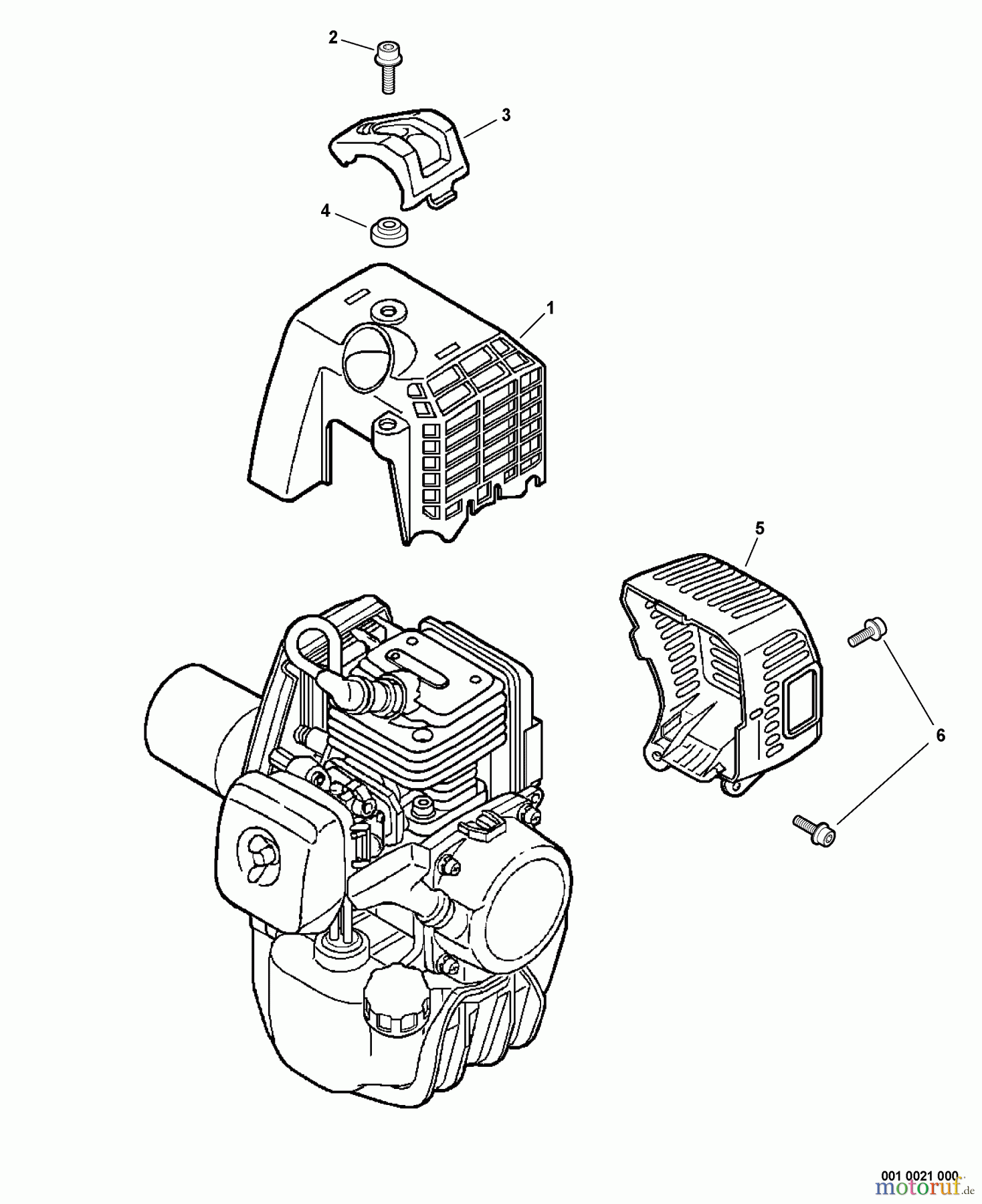Echo Hochentaster PPT-230 - Echo Pole Saw / Pruner, S/N: E08312001001 - E08312999999 Engine Cover, Exhaust Cover