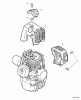 Echo PPT-230 - Pole Saw / Pruner, S/N: E08312001001 - E08312999999 Ersatzteile Engine Cover, Exhaust Cover
