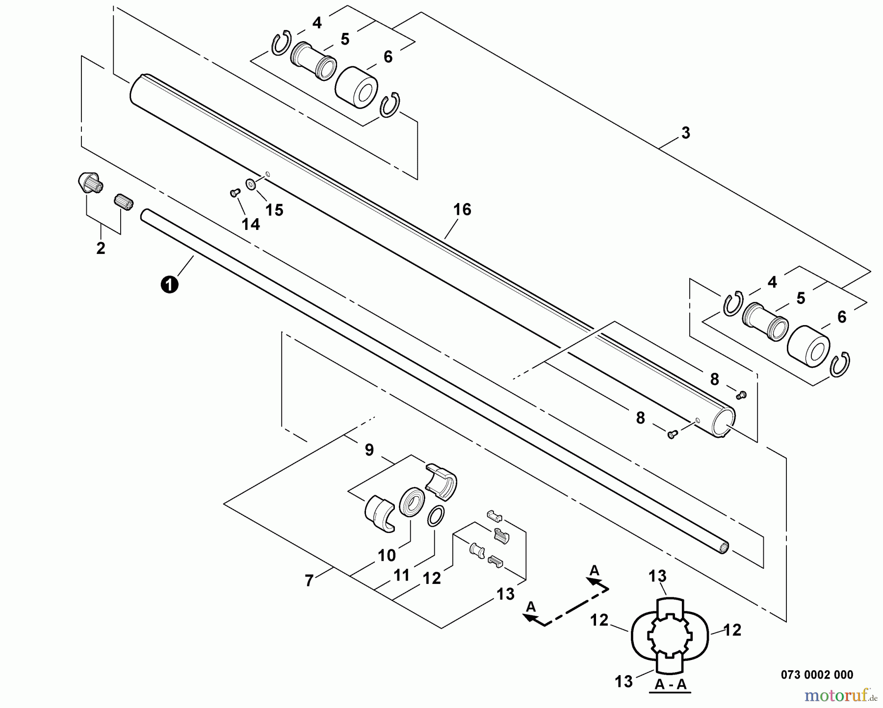 Echo Hochentaster PPT-230 - Echo Pole Saw / Pruner, S/N: E08312001001 - E08312999999 Main Pipe -- Upper