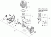 Echo PPT-2400 - Pole Saw / Pruner (Type 1E), S/N: E14536001001 - E14536999999 Ersatzteile Cylinder, Piston, Crankcase