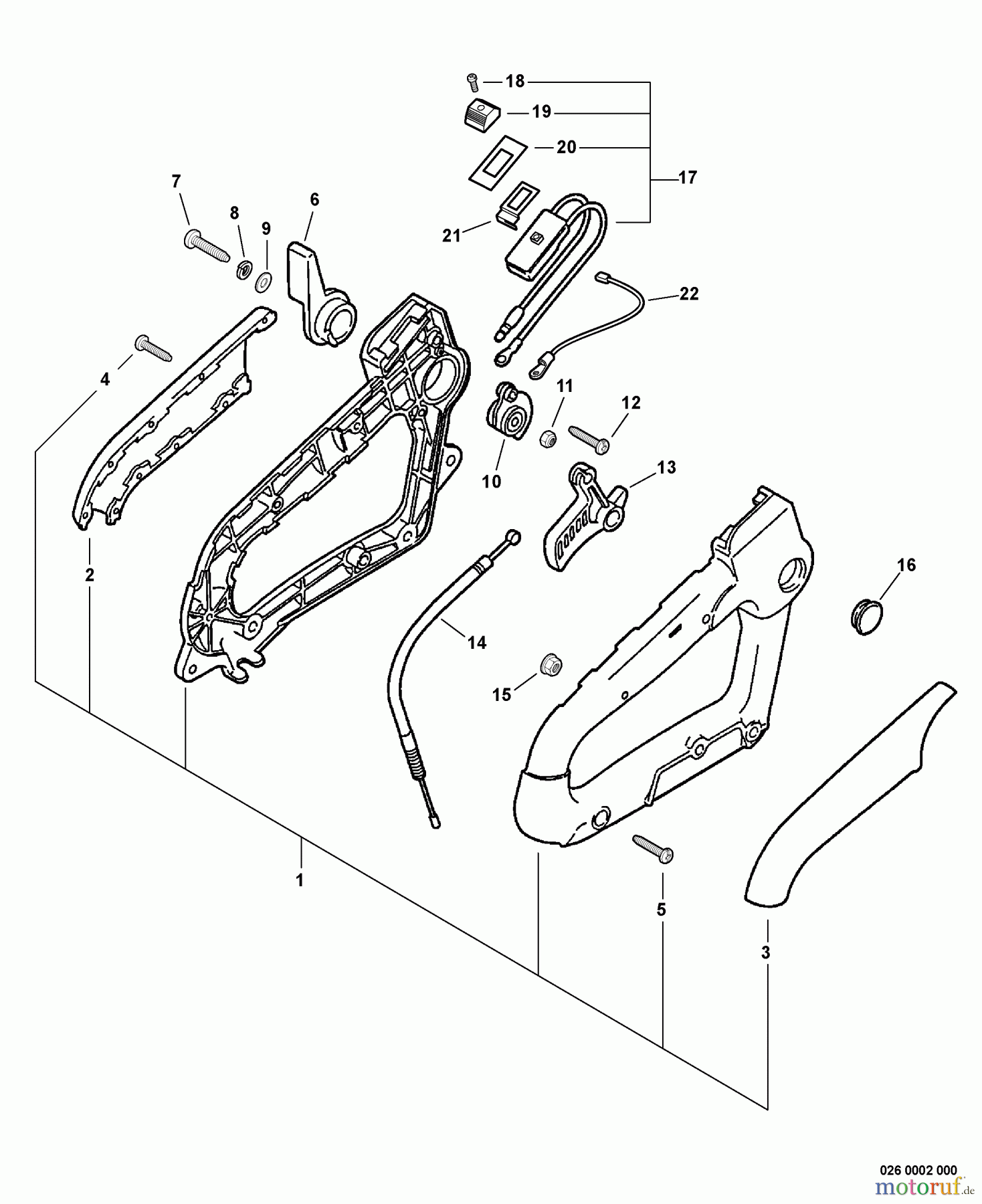  Echo Bläser / Sauger / Häcksler / Mulchgeräte	 PB-231LN - Echo Hand Held Blower, S/N: P05711001001 - P05711999999 Handle, Ignition Switch, Throttle Cable