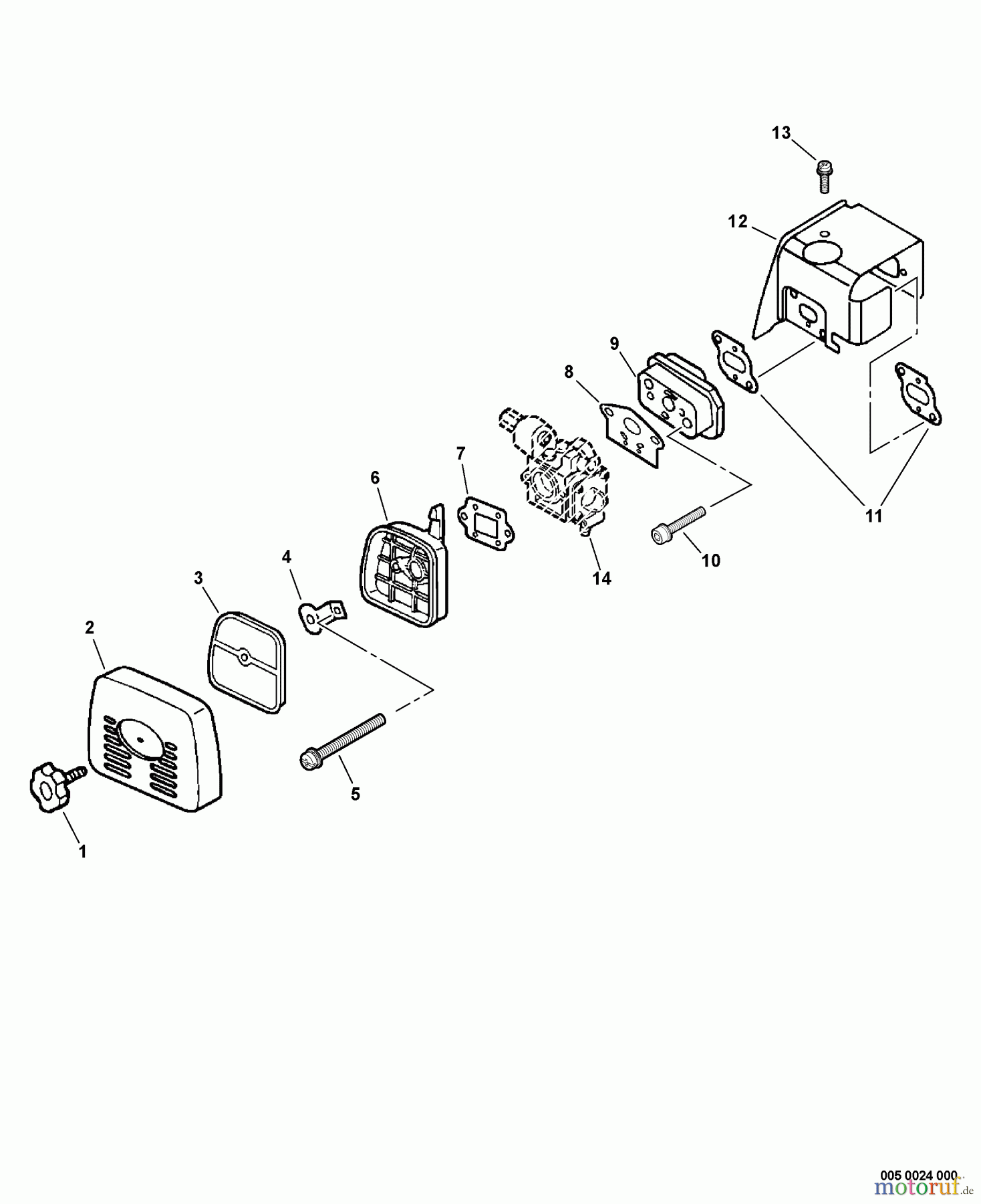  Echo Bläser / Sauger / Häcksler / Mulchgeräte	 PB-230LN - Echo Hand Held Blower, S/N: P05813001001 - P05813999999 Intake, Cylinder Cover