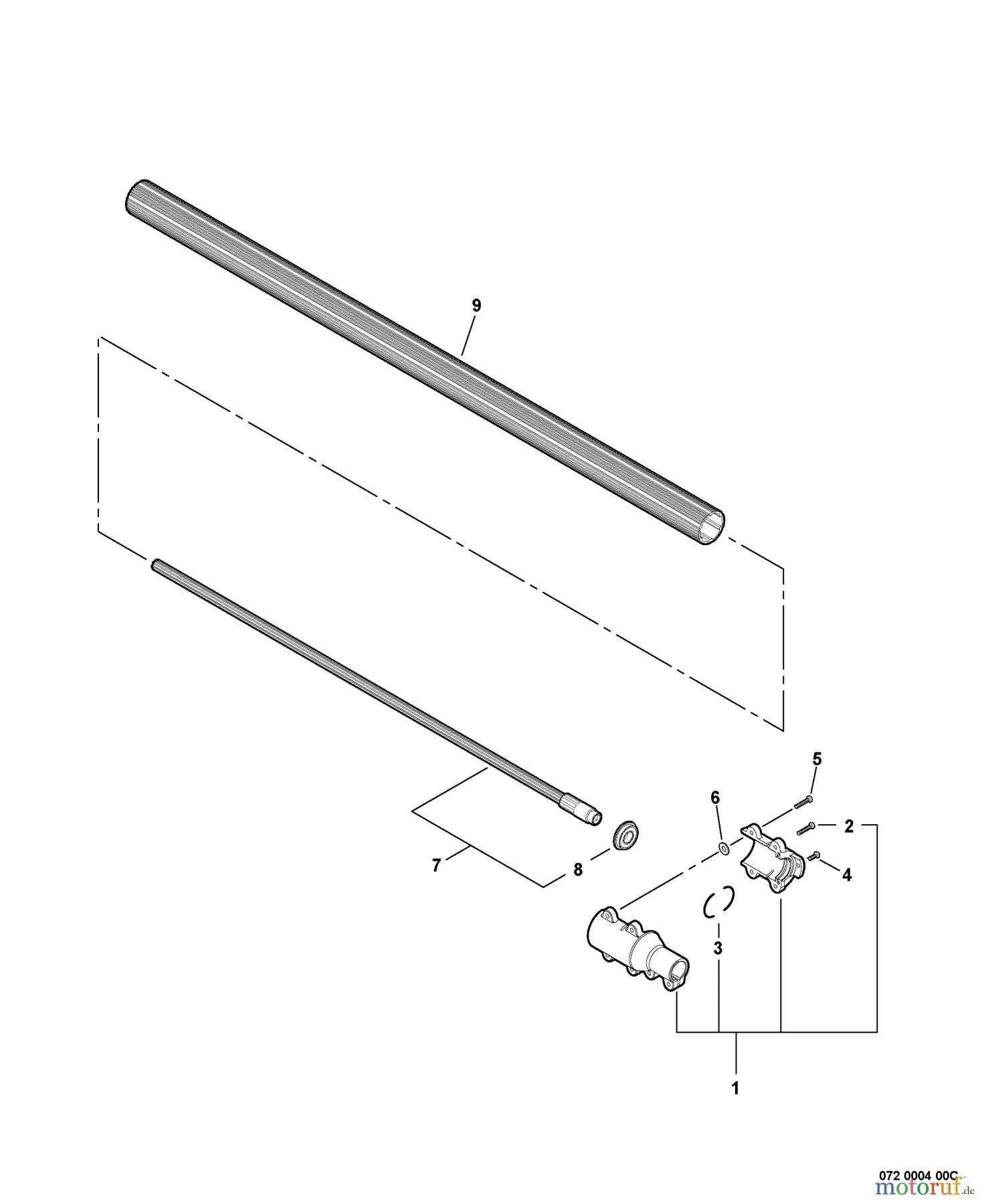 Echo Hochentaster PPT-265S - Echo Pole Saw / Pruner, S/N: E07111001001 - E07111999999 Main Pipe -- Lower S/N: E07111001001 - E07111003184