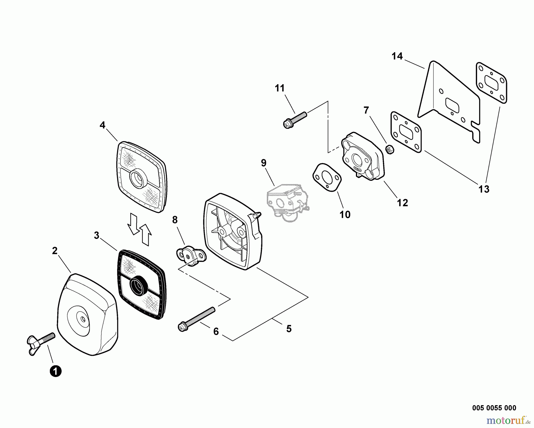  Echo Bläser / Sauger / Häcksler / Mulchgeräte	 PB-2400 - Echo Hand Held Blower, S/N: P32720001001 - P32720999999 Intake