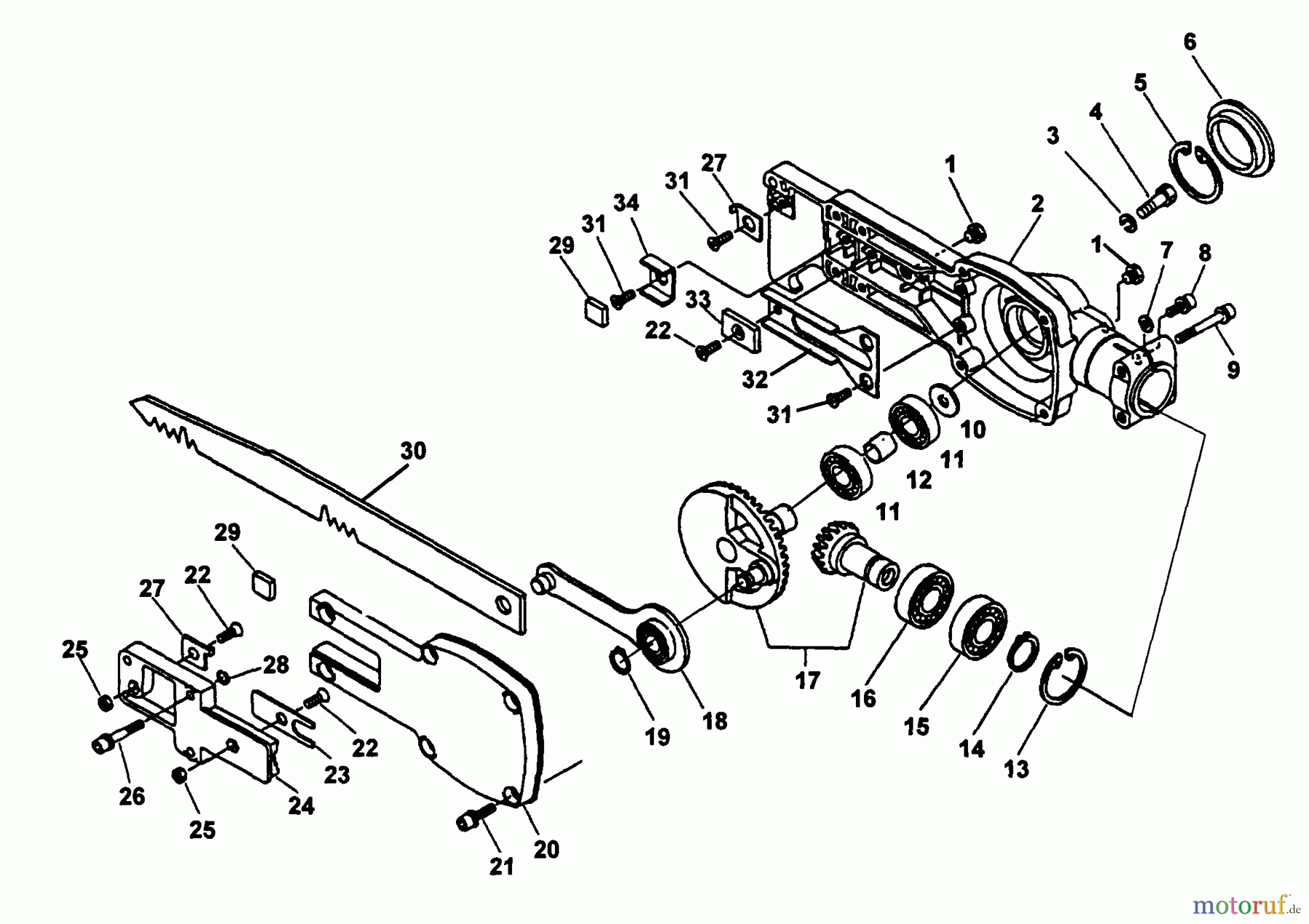  Echo Hochentaster SRS-2400 - Echo Pole Saw / Pruner (Type 1) Cutter Head Assembly