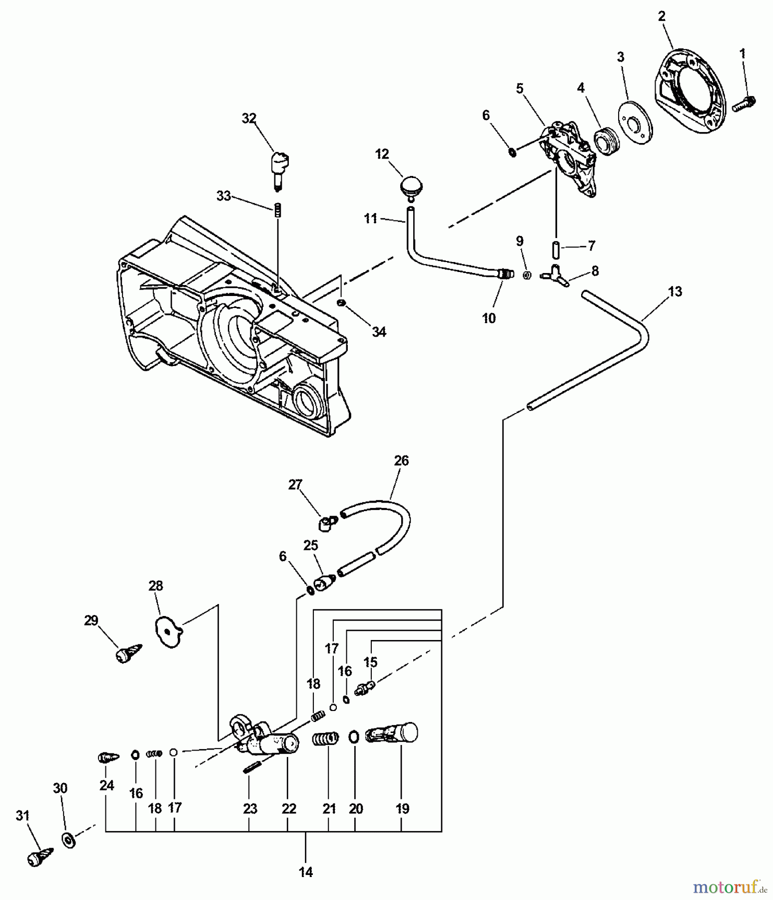 Echo Rettungssäge QV-670 - Echo Quick Vent Chain Saw, S/N: 03001001 - 03999999 Auto-Oiler