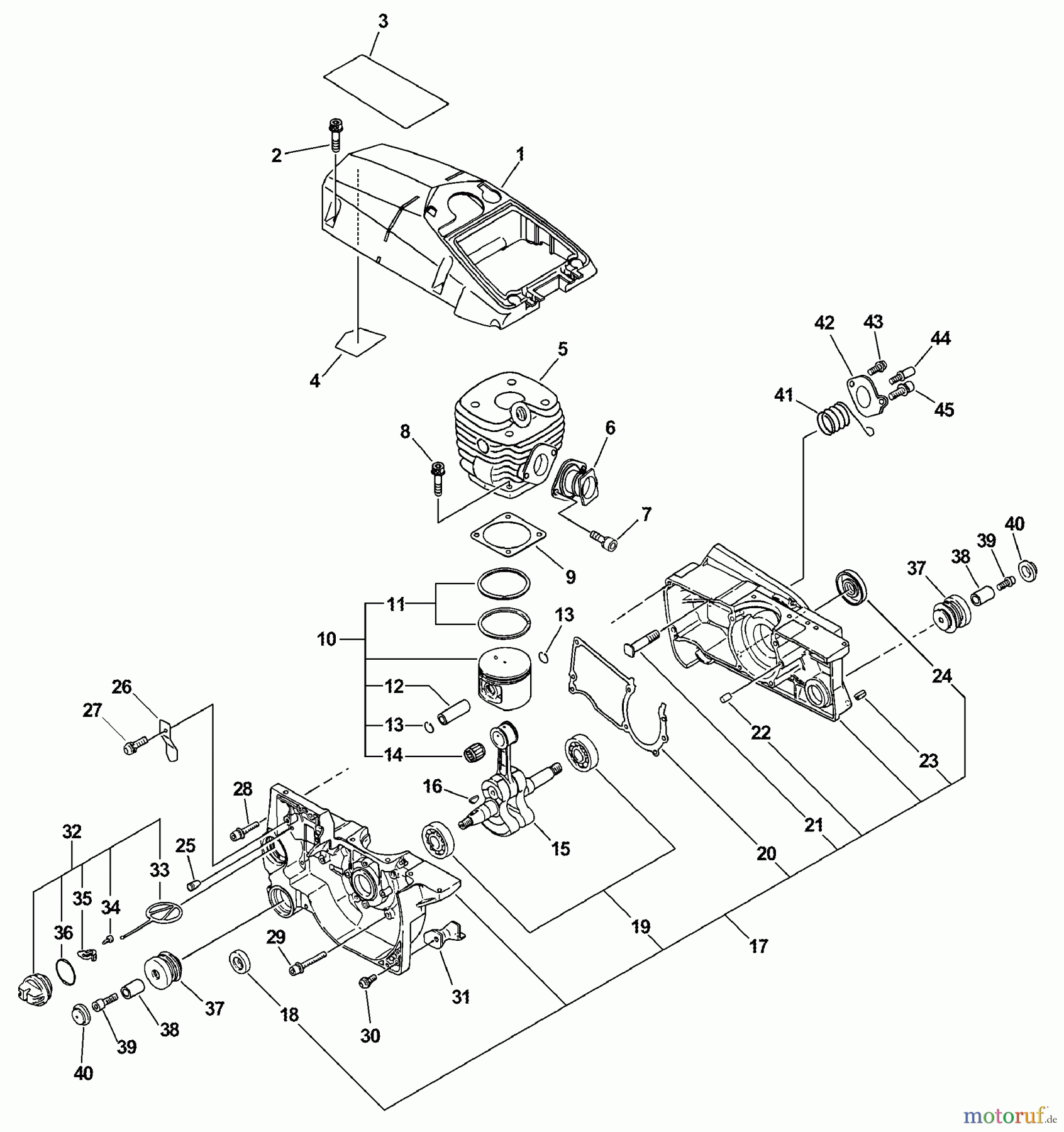 Echo Rettungssäge QV-670 - Echo Quick Vent Chain Saw, S/N: 03001001 - 03999999 Engine, Cylinder Cover