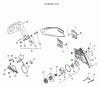 Echo QV-6700 - Quick Vent Chain Saw (Type 1 ) Ersatzteile Clutch, Cutting Attachment, Chain Brake S/N: 003451_UP