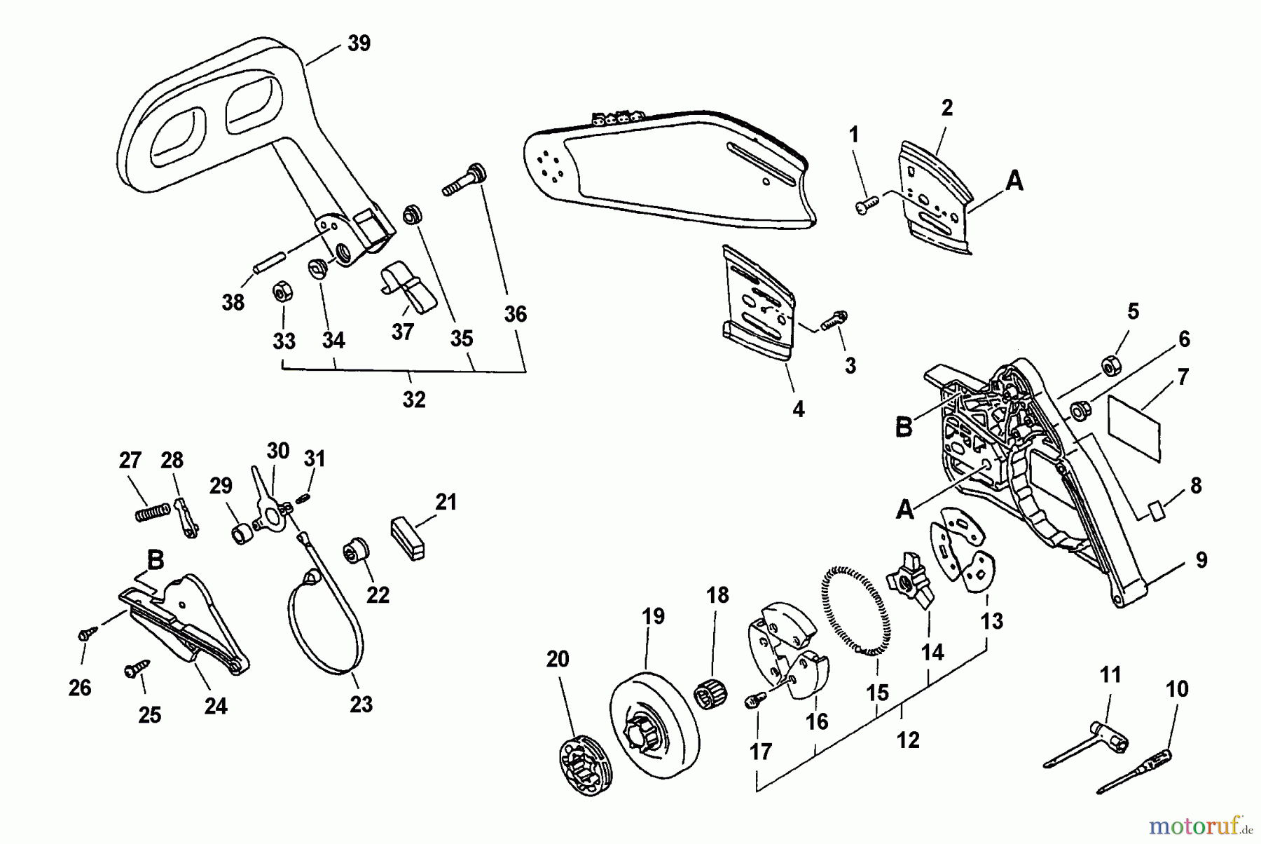 Echo Rettungssäge QV-6700 Clutch Asy, Cutting Attachment, Chainbrake