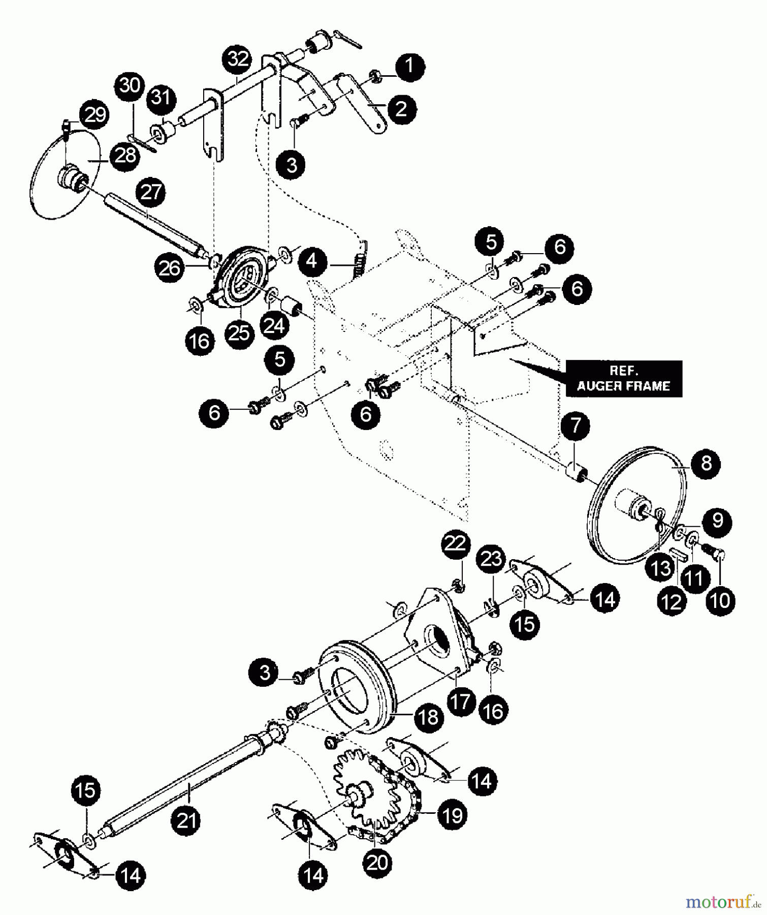  Echo Schneefräsen ST-1033E - Echo Snow Thrower Disc Assembly, Drive Gear, Drive Shaft