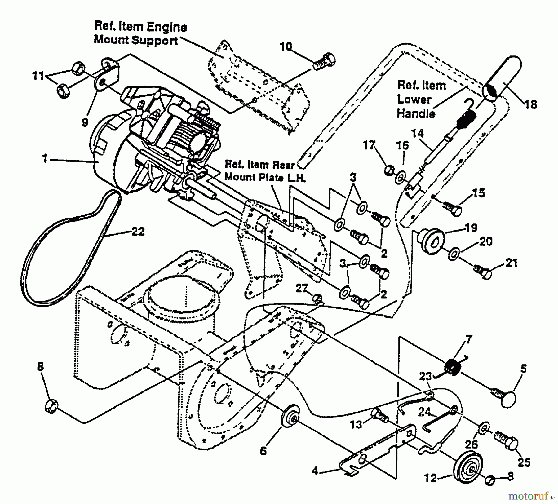 Echo Schneefräsen ST-4500 - Echo Snow Thrower, S/N: 5001018329934 - 5001171329934 Auger Drv Sys