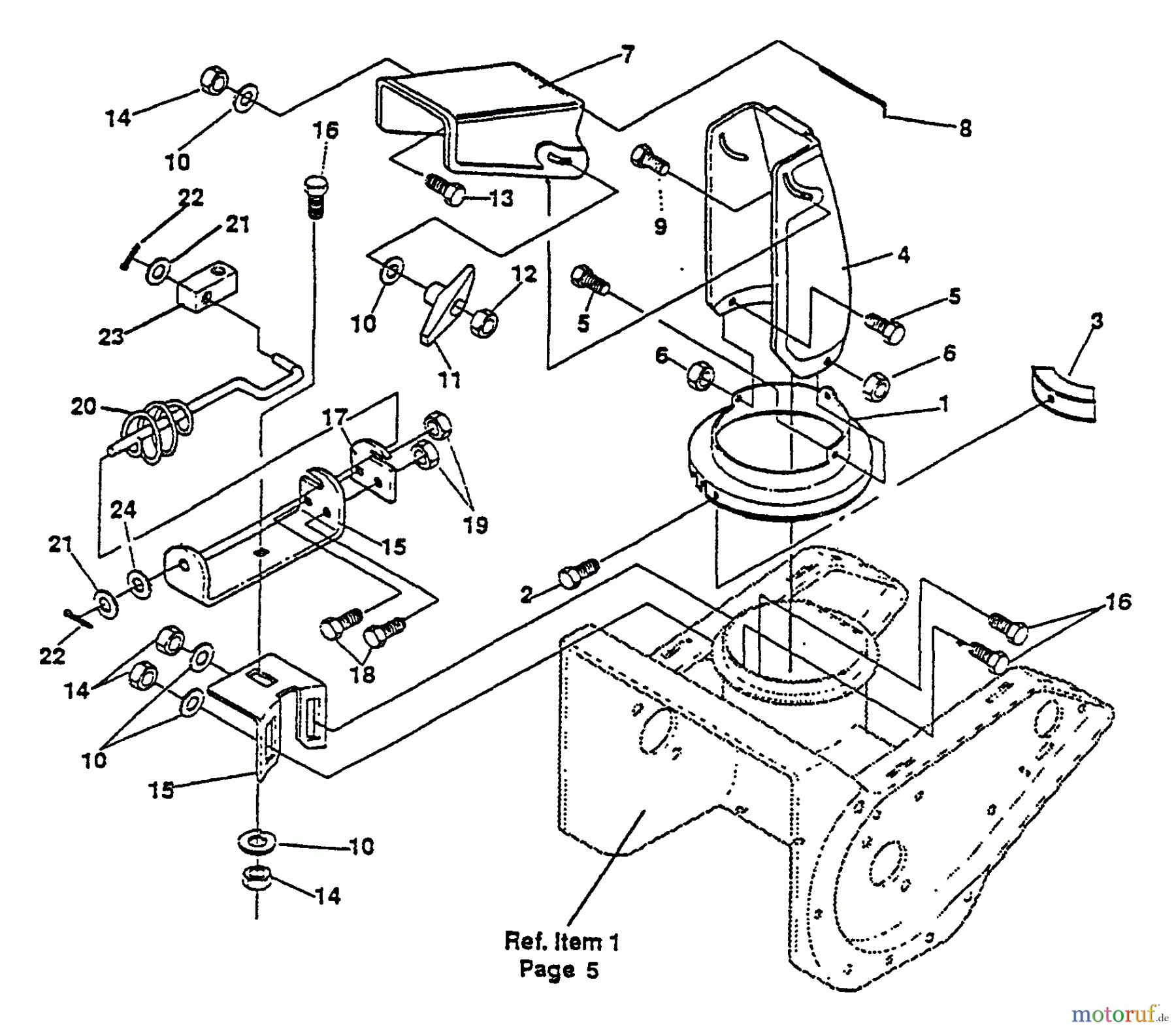 Echo Schneefräsen ST-4500 - Echo Snow Thrower, S/N: 5001018329934 - 5001171329934 Discharge Chute, Chute Worm