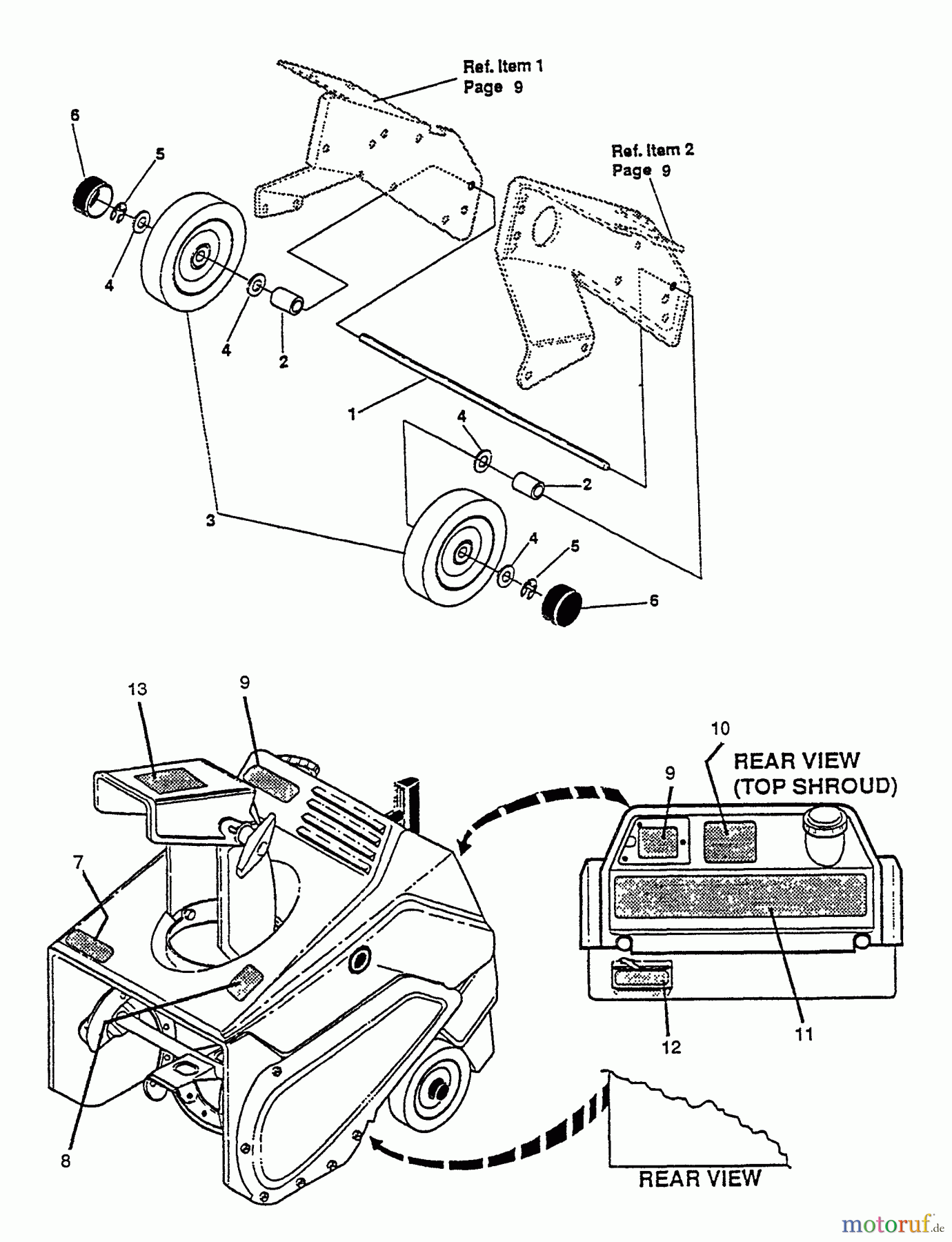 Echo Schneefräsen ST-4500 - Echo Snow Thrower, S/N: 5001181329934 & Up Wheels, Decals