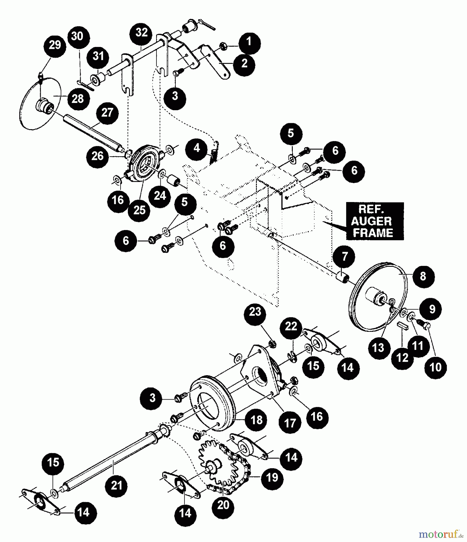 Echo Schneefräsen ST-5024 - Echo Snow Thrower (Type 1E) Disc Assembly, Drive Gear, Drive Shaft
