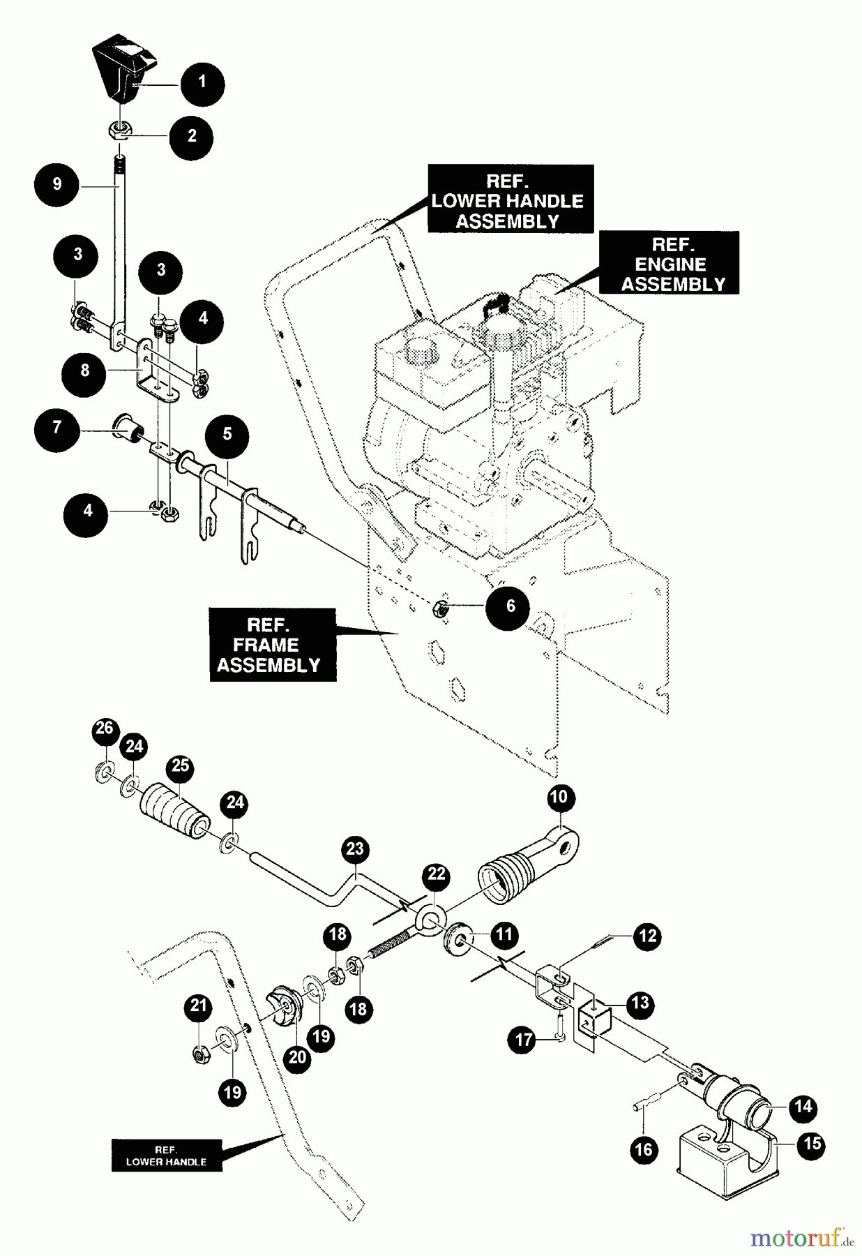Echo Schneefräsen ST-5024 - Echo Snow Thrower (Type 1) Shift Yoke, Chute Control Assembly