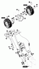 Echo ST-5024 - Snow Thrower (Type 1E) Ersatzteile Wheels, Axle, Sprocket, Handles, Clutch Cables
