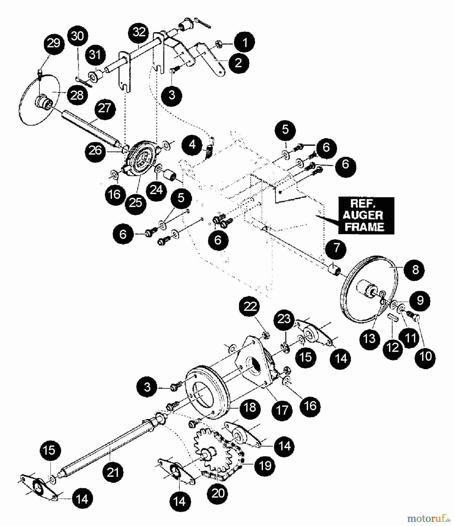 Echo Schneefräsen ST-8027 - Echo Snow Thrower Disc Assembly, Drive Gear, Drive Shaft