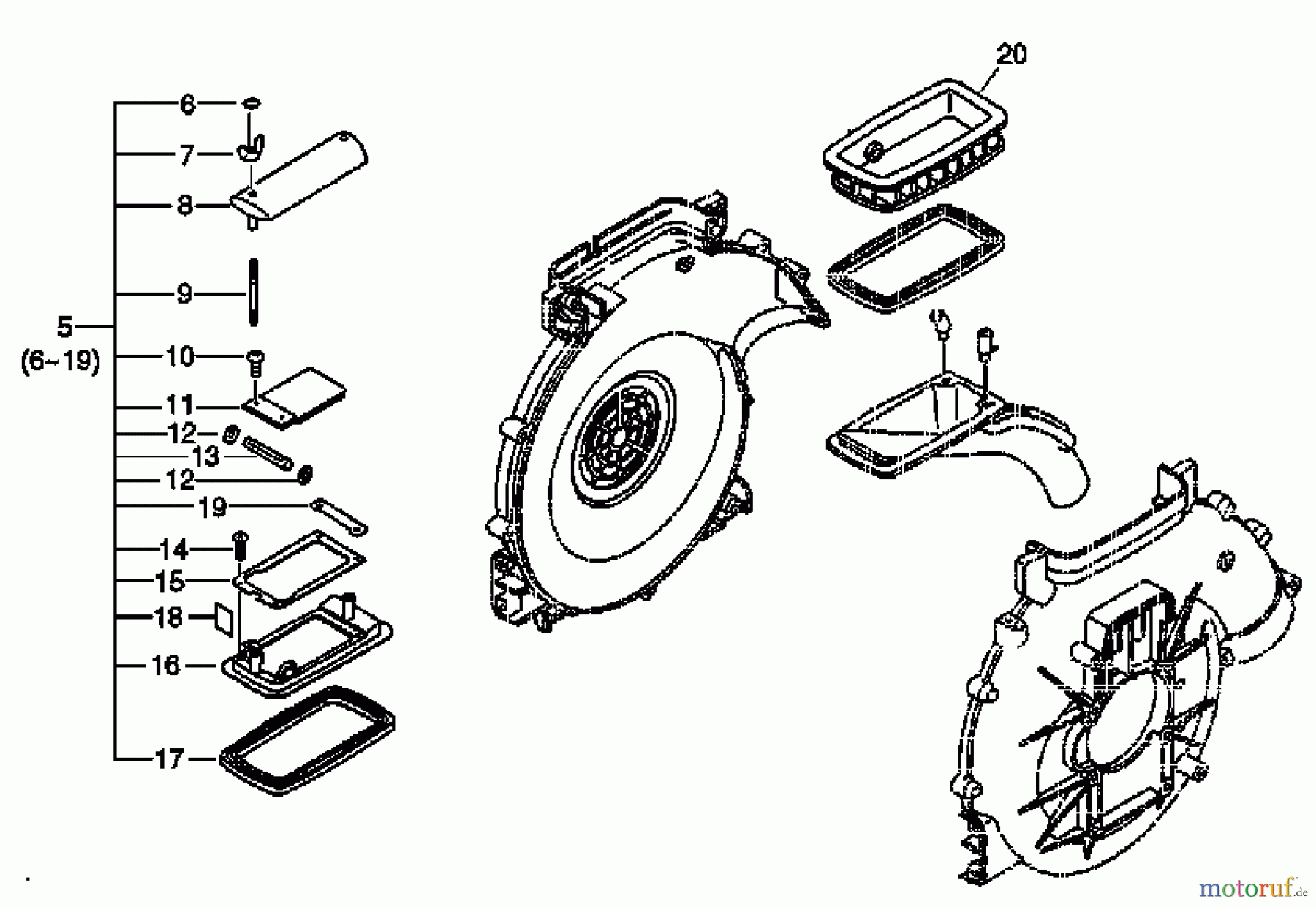  Echo Pflanzenschutzspritzen DM-4610 - Echo Duster/Mister, S/N: D02936001001 - D02936999999 Shutter Assembly