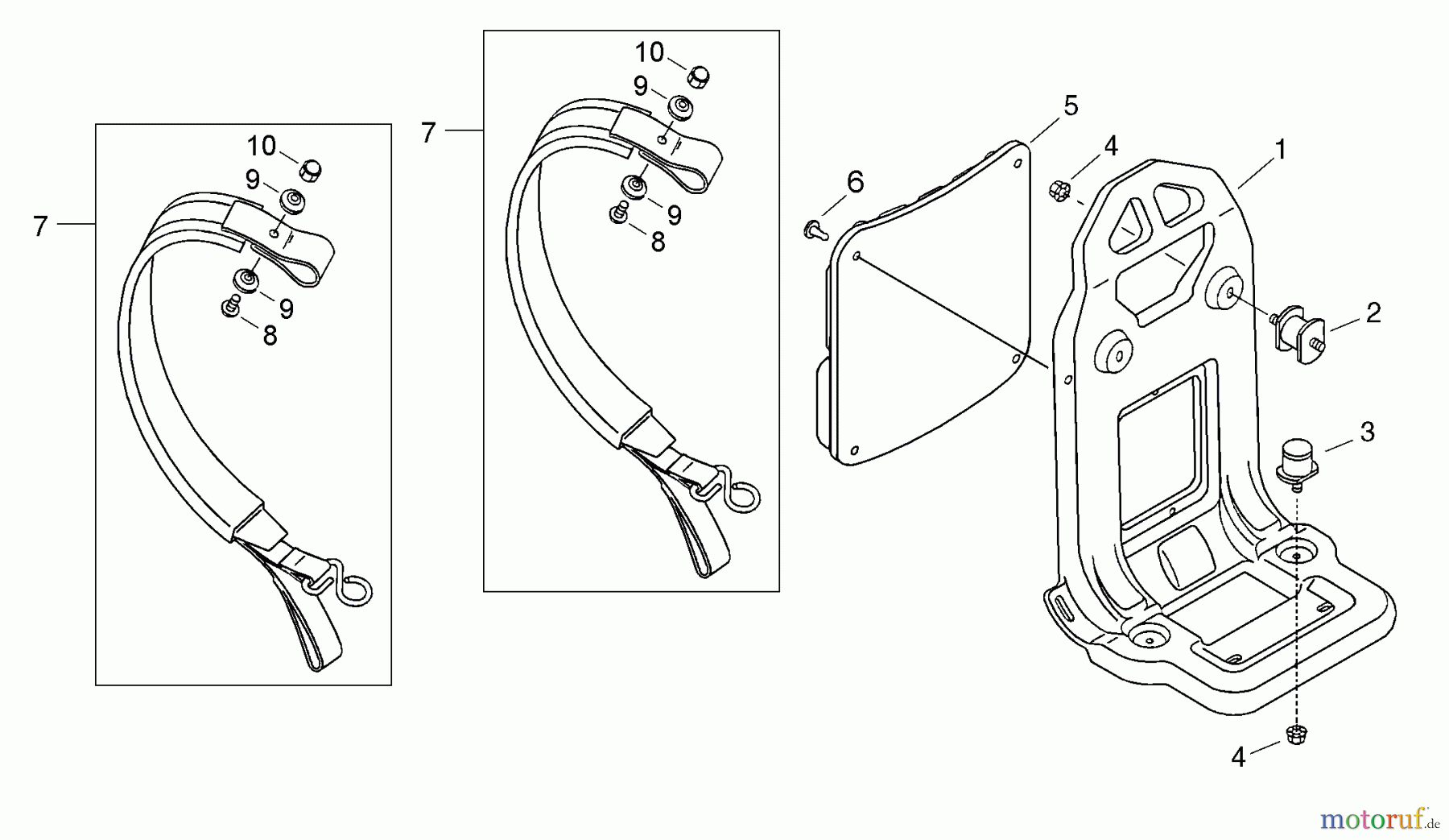  Echo Pflanzenschutzspritzen DM-6610 - Echo Duster/Mister, S/N: 23001001 - 23999999 Backpack Frame, Harness