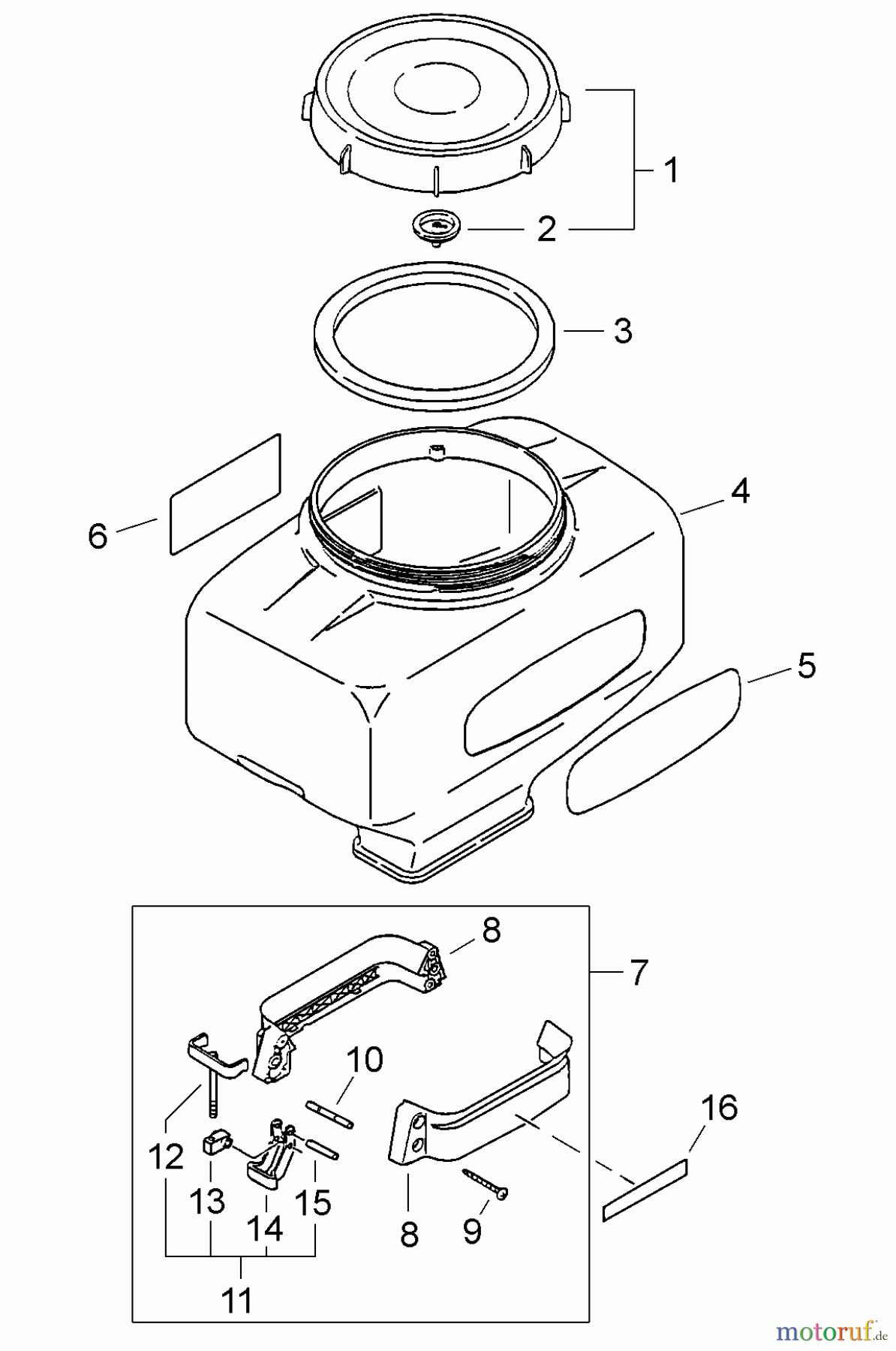  Echo Pflanzenschutzspritzen DM-6610 - Echo Duster/Mister, S/N: 23001001 - 23999999 Chemical Tank