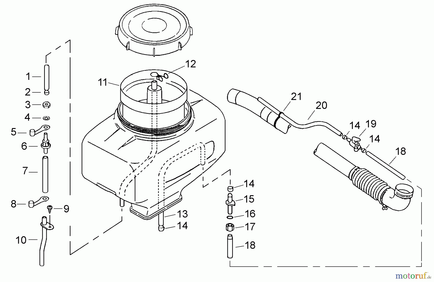  Echo Pflanzenschutzspritzen DM-6610 - Echo Duster/Mister, S/N: 23001001 - 23999999 Chemical Tank Tubes