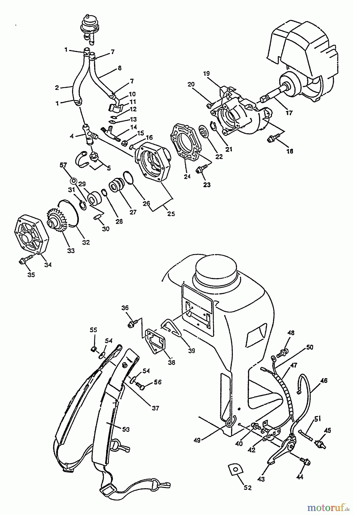 Echo Pflanzenschutzspritzen SHR-2100 - Echo Power Sprayer Pump Assy, Throttle, Harness Assy
