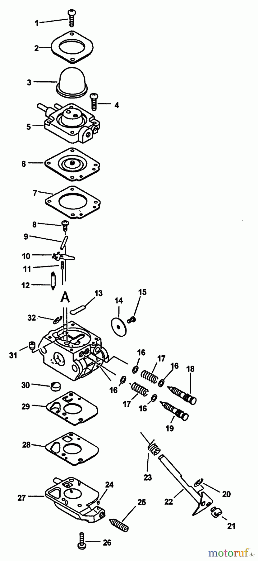  Echo Motorhacken / Kultivierer TC-2100 - Echo Tiller/Cultivator, S/N: 001001 - 999999 (Type 1) Carburetor -- C1U-K46  S/N: 011090 - 014146