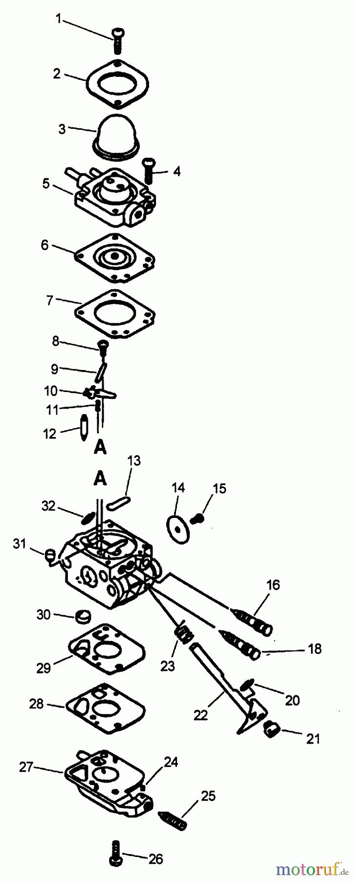  Echo Motorhacken / Kultivierer TC-2100 - Echo Tiller/Cultivator, S/N: 001001 - 999999 (Type 1) Carburetor -- C1U-K54  S/N: 014147 - 999999