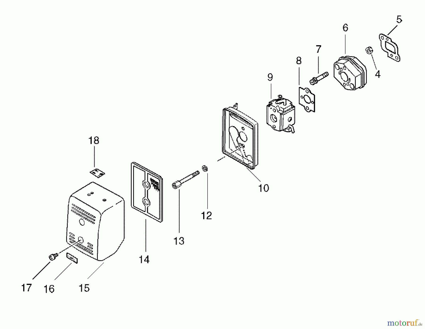  Echo Trimmer, Faden / Bürste CLS-4610 - Echo Clearing Saw Air Cleaner, Carburettor