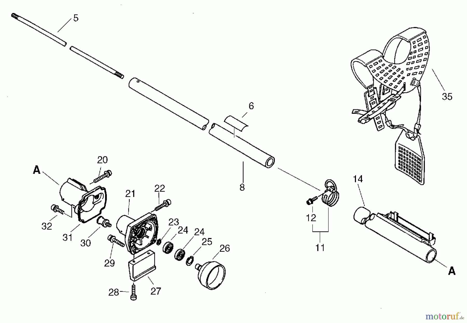 Echo Trimmer, Faden / Bürste CLS-5810 - Echo Clearing Saw Pipe, Harness
